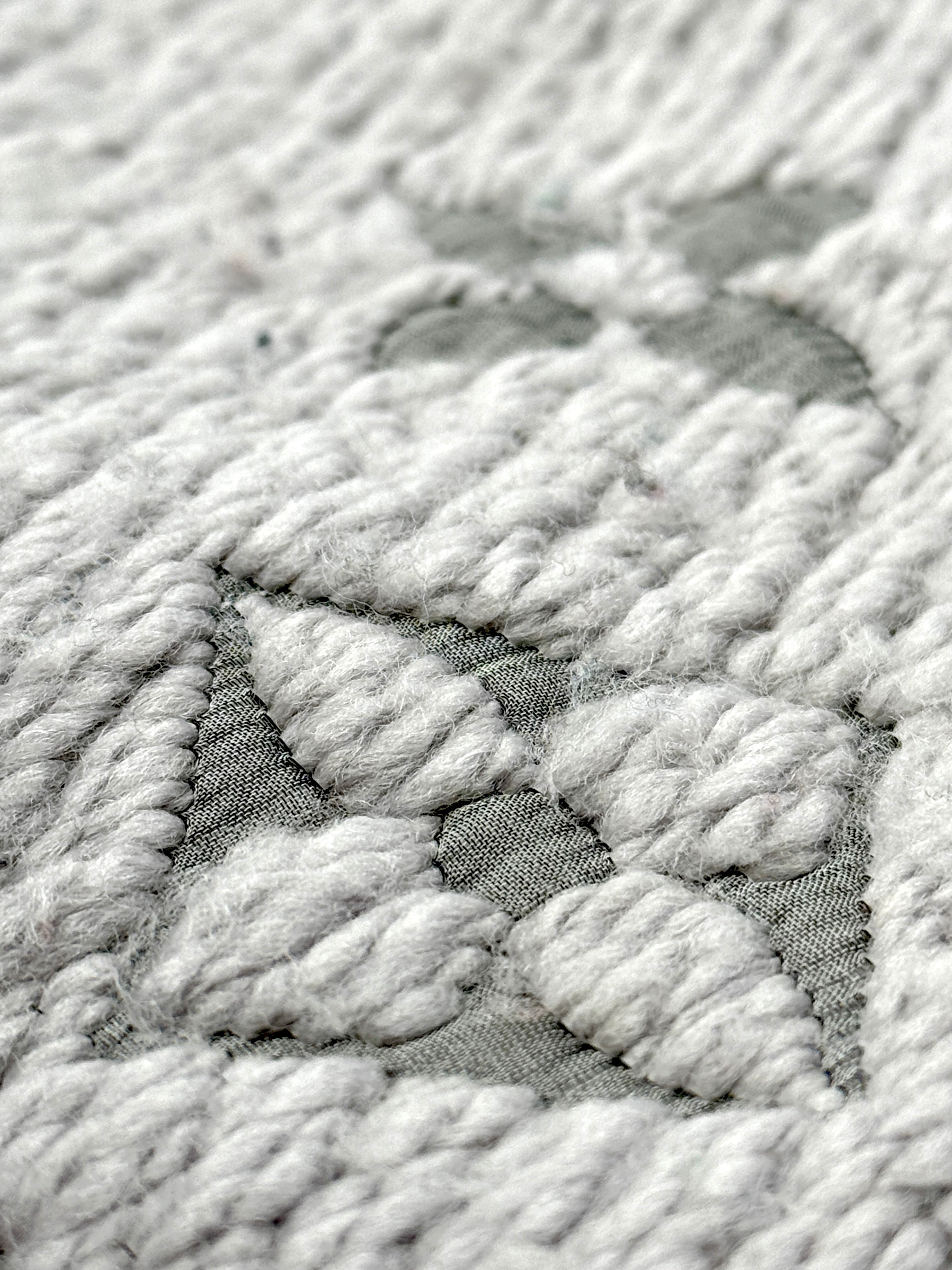 Louis Vuitton Scarf Echarpe Logomania Wool/Silk Gris Perle (Grey) M74742
