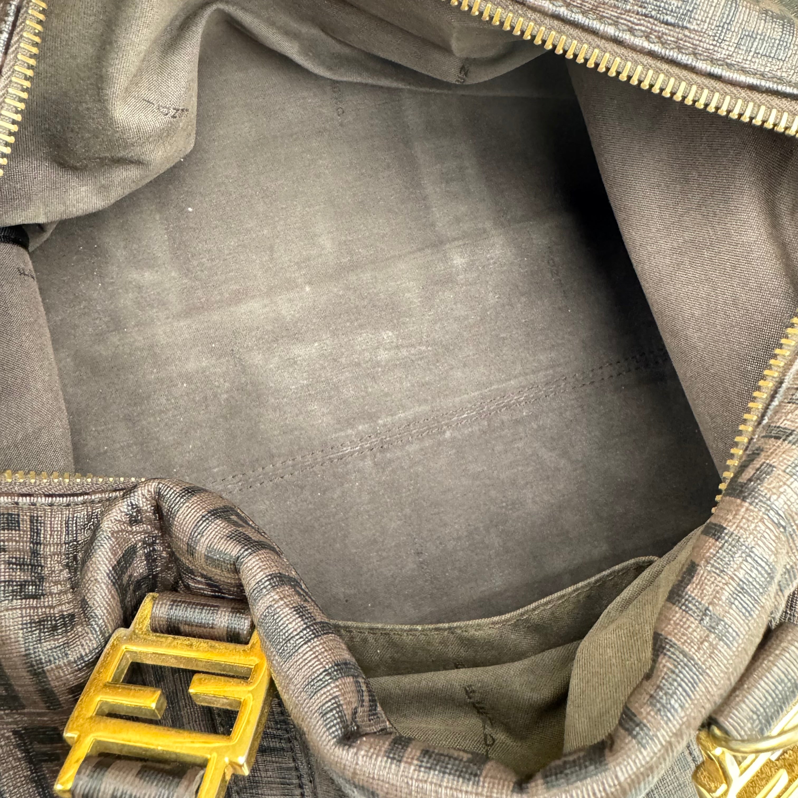 Fendi Zucca Monogram Boston Bag- Pre Owned