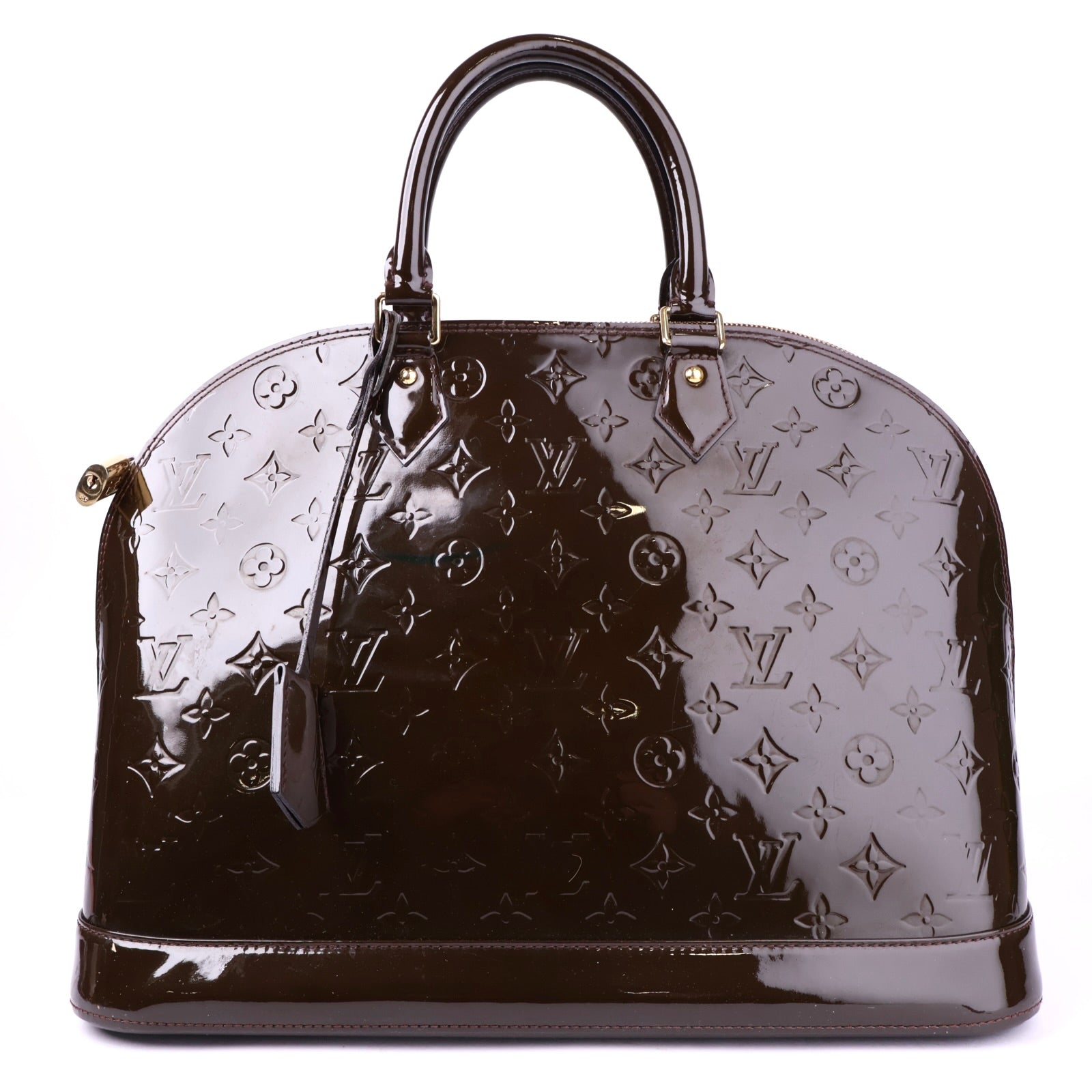J2127 Louis Vuitton Amarante Monogram Vernis Alma GM Bag- Pre Owned