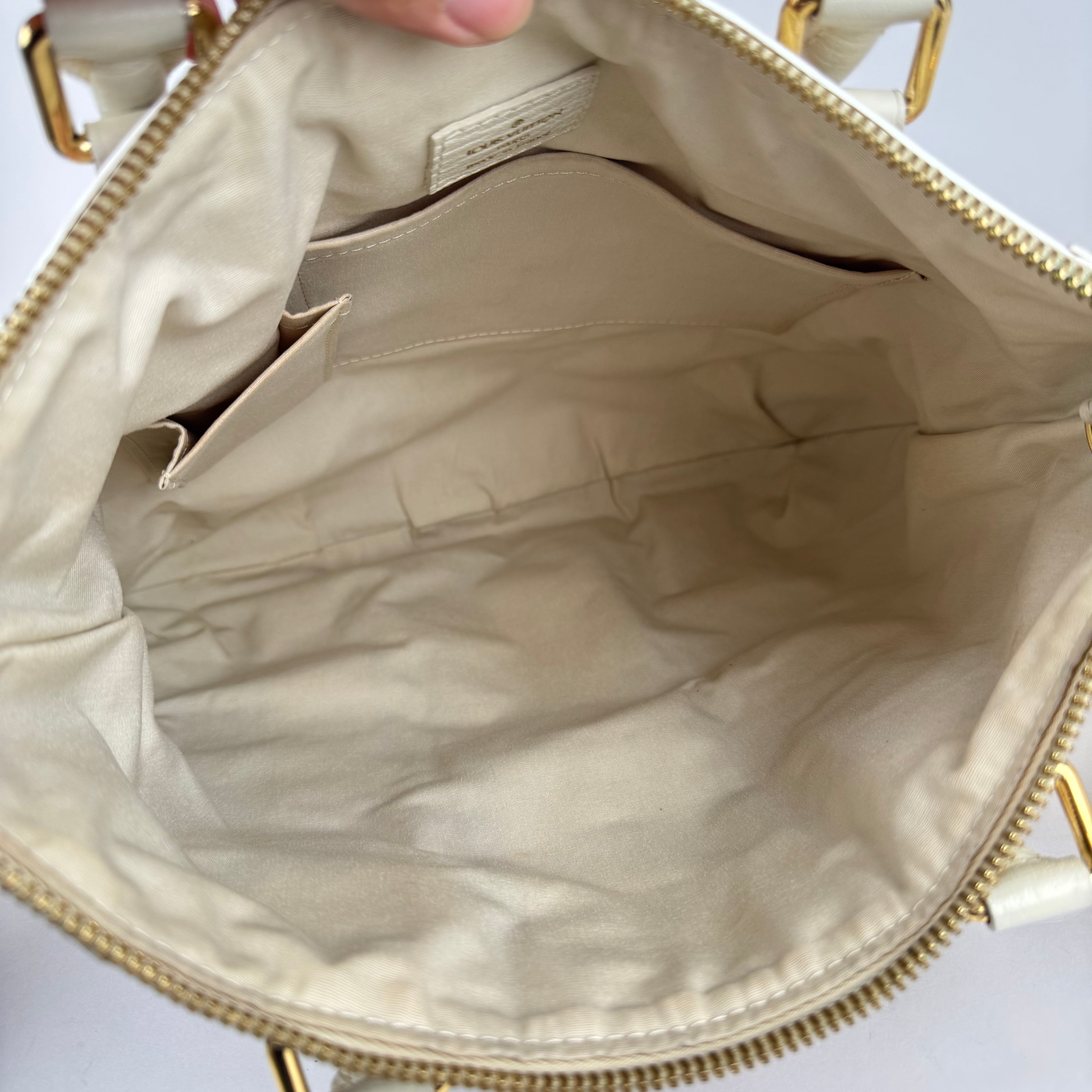 J0909 PRADA GALLERIA SAFFIANO TASCHE NUDE- Pre Owned