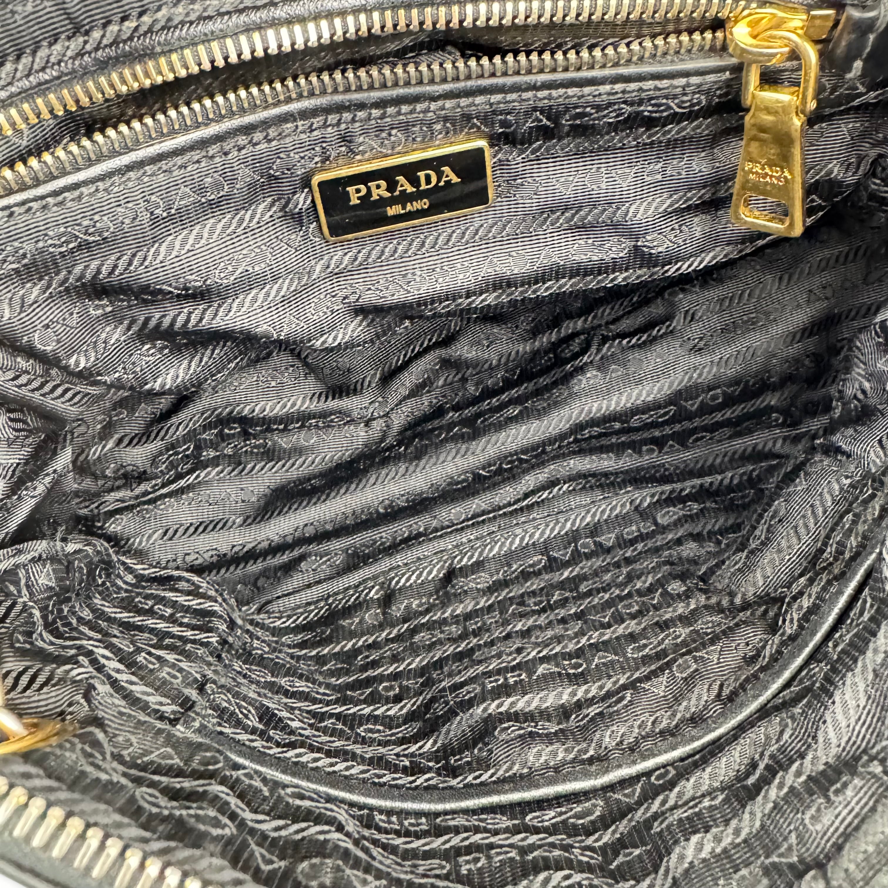 Prada Chain Shoulder Bag Quilted Nylon- Pre Owned