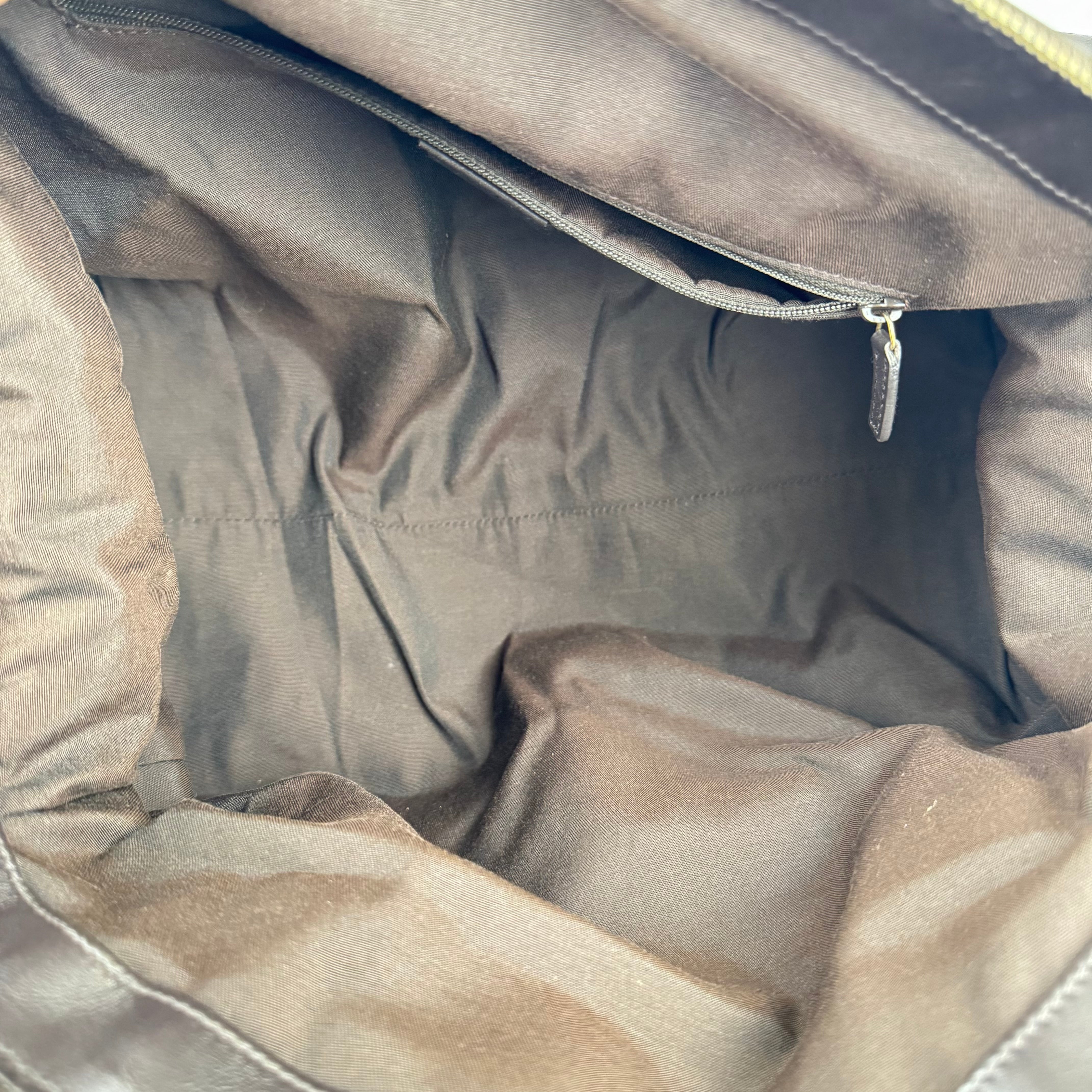 Gucci Brown Guccissima Leather Sukey Satchel Dark brown- Pre Owned