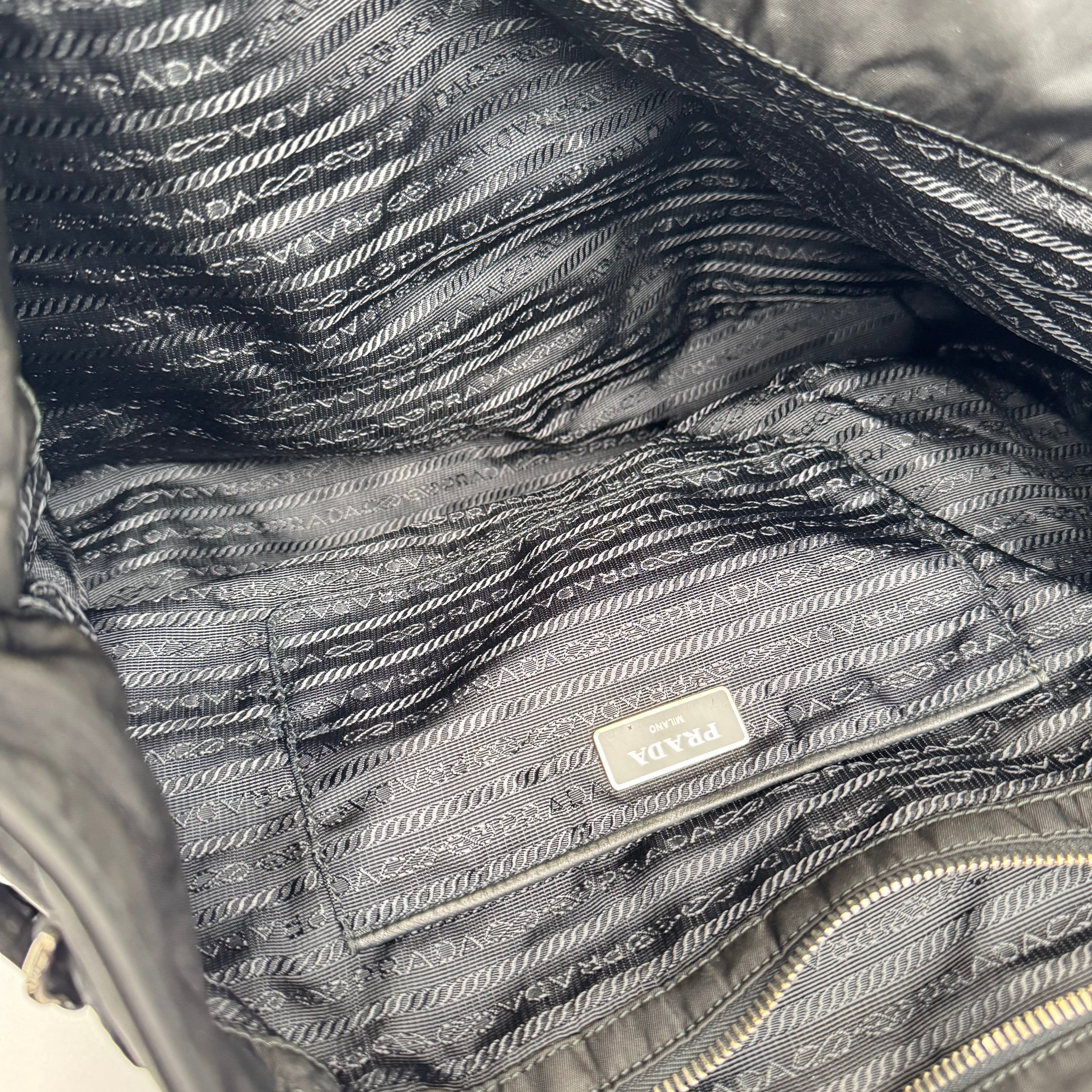 J0928 PRADA Backpack Nylon Black- Pre Owned