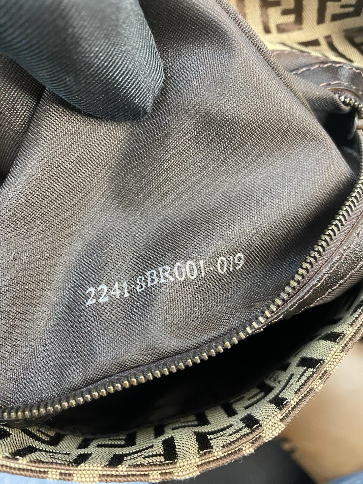 J2844 Fendi Shoulder Bag Brown Zucca Cancas Mamma Baguette handbag | Pre-Owned Brown Canvas FF Monogram