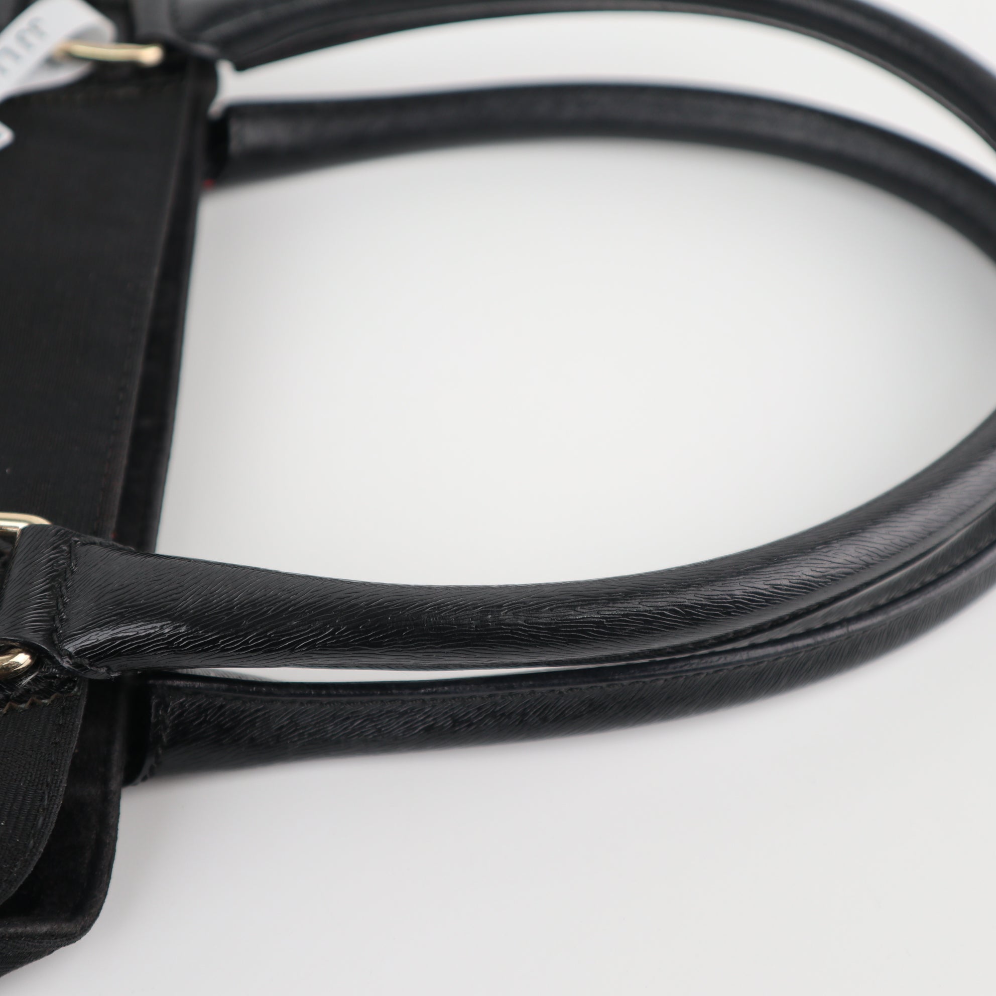 C2242 Fendi Shoulder Bag Zucca Medium Bag de Jour | Pre-Owned Very Good Black Canvas And Leather Trim