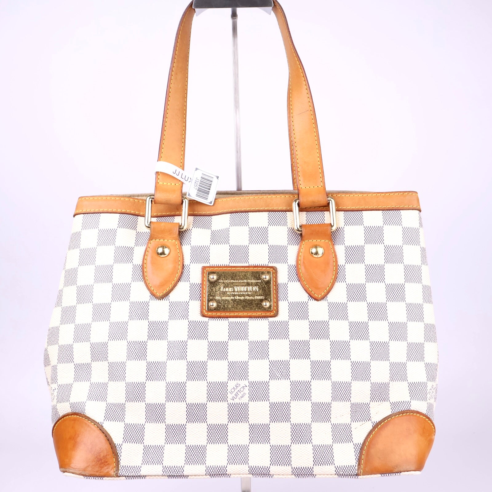 J3257 Louis Vuitton Damier Azur Canvas Hampstead Bag- Pre Owned