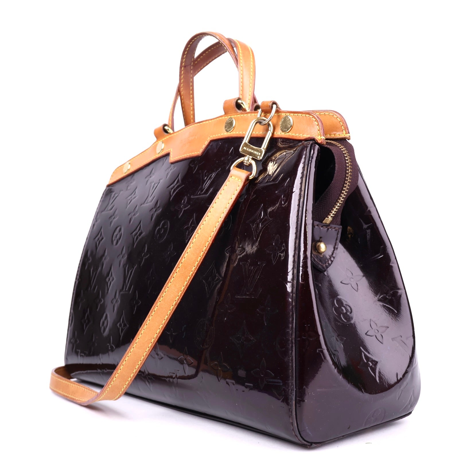 J3270 Louis Vuitton Amarante Monogram Vernis Brea MM - Pre Owned