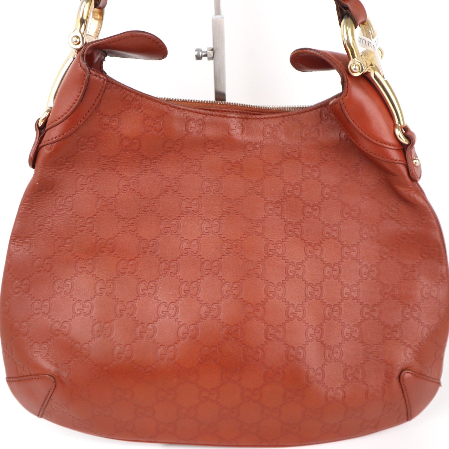 C2262 Gucci Shoulder Bag Guccissima Creole Hobo Saffron | Pre-Owned Very Good Saffron Leather Guccissima