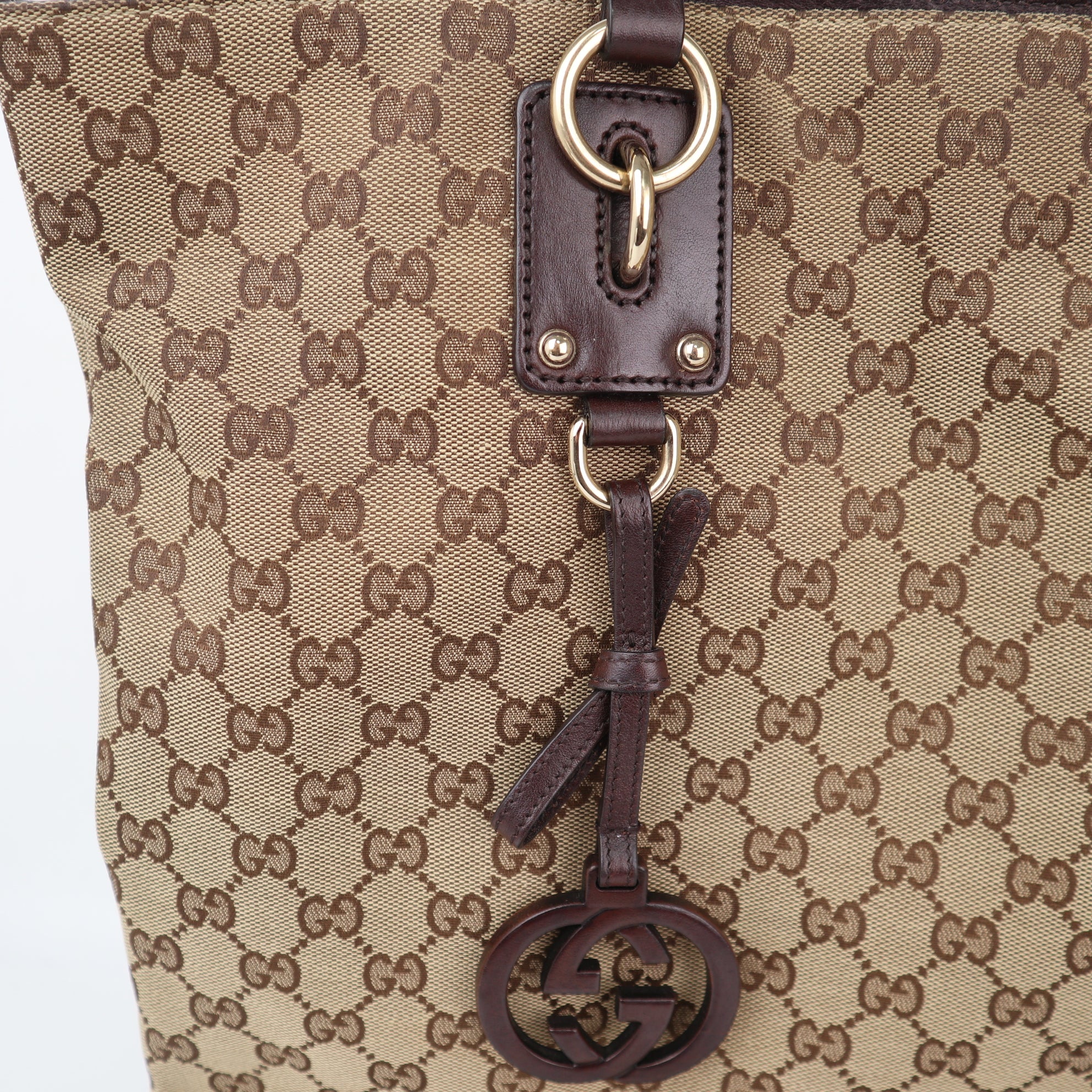 C2263 Gucci Tote Bag GG Canvas Tote | Pre-Owned Excellent Brown Canvas GG Monogram