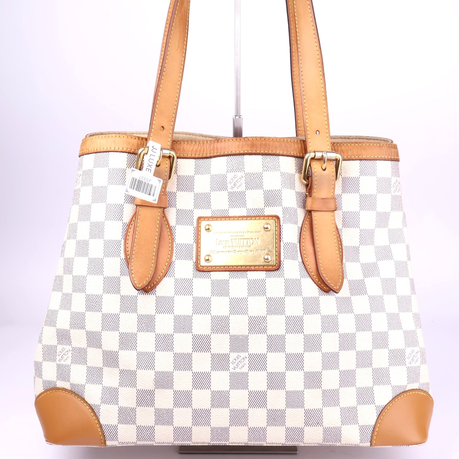 J3337 Louis Vuitton Damier Azur Canvas Hampstead MM Bag- Pre Owned