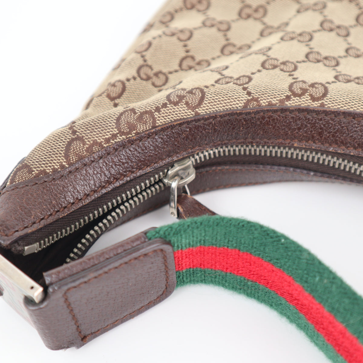 C2288 Gucci Tote Bag GG Canvas Pop Hobo Small | Pre-Owned Very Good Brown GG Canvas Canvas