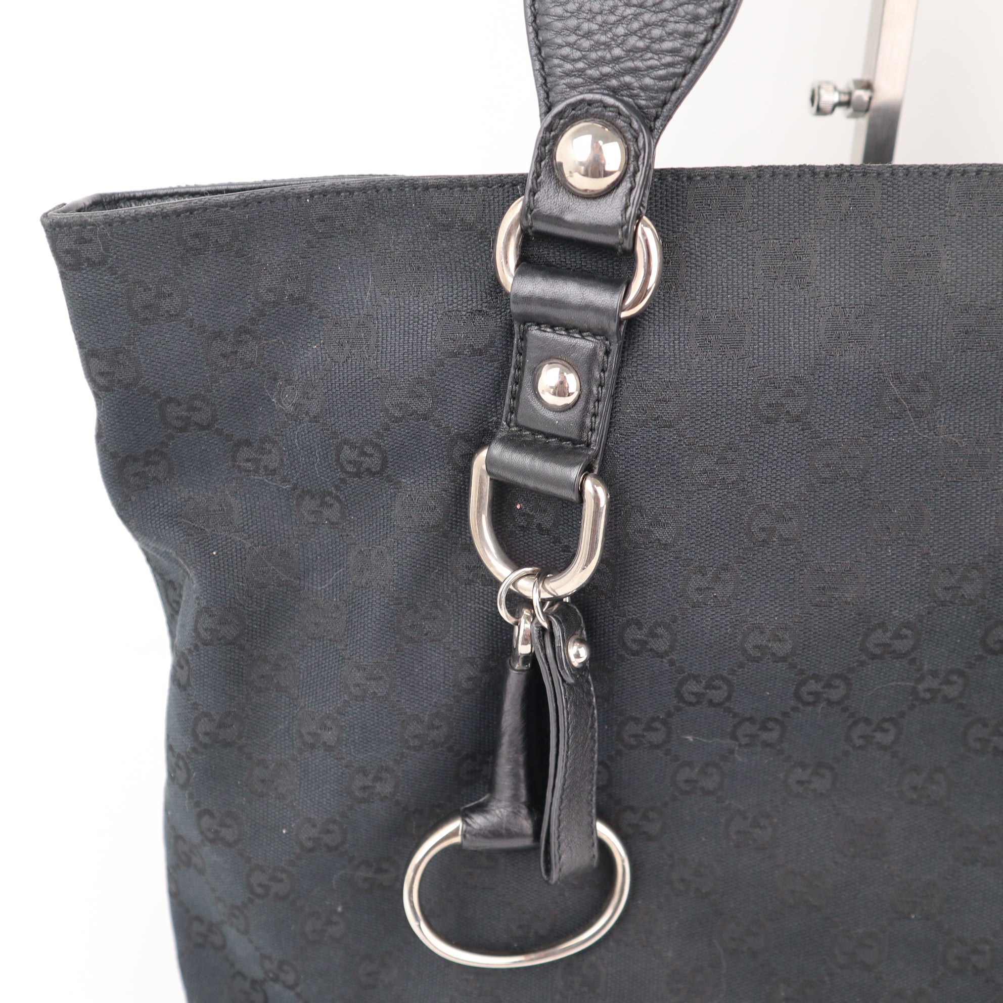 C2290 Gucci Tote Bag Icon Bit GG-Canvas Jacquard | Pre-Owned Excellent GG Canvas, Jacquard Canvas