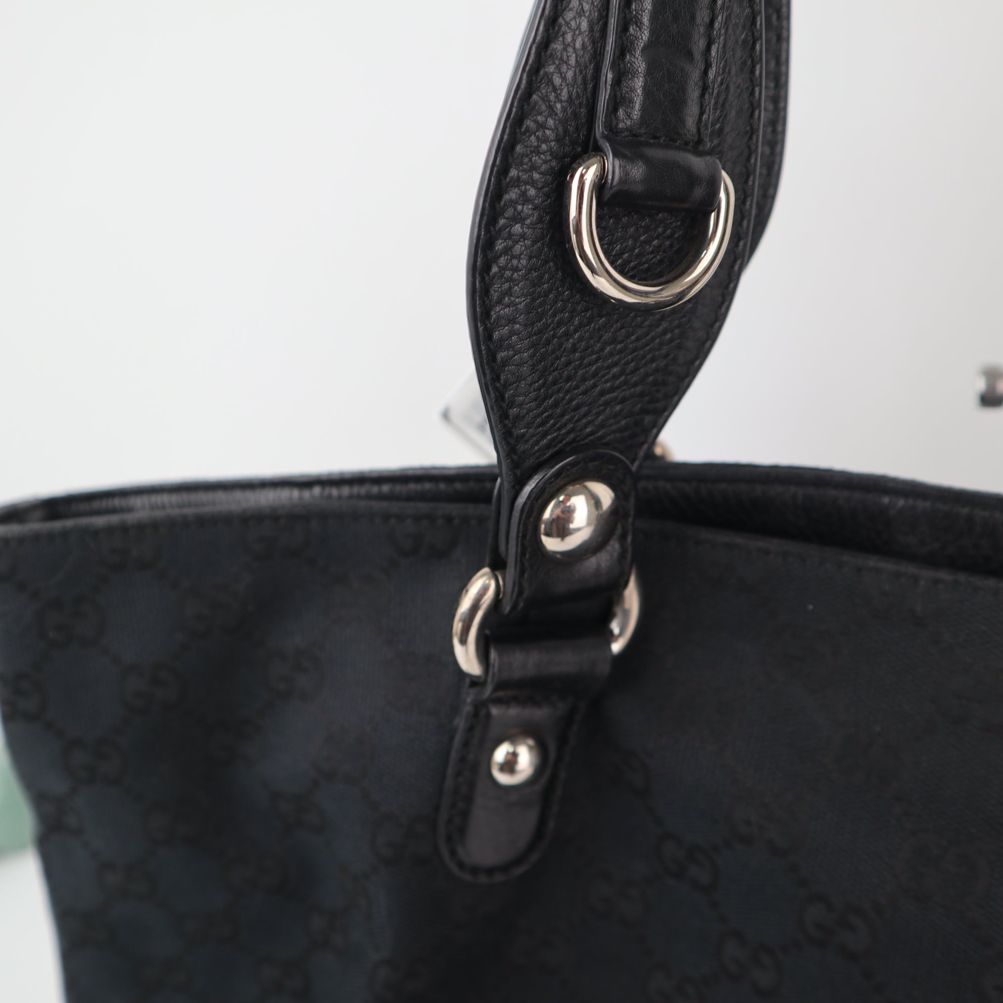 C2290 Gucci Tote Bag Icon Bit GG-Canvas Jacquard | Pre-Owned Excellent GG Canvas, Jacquard Canvas