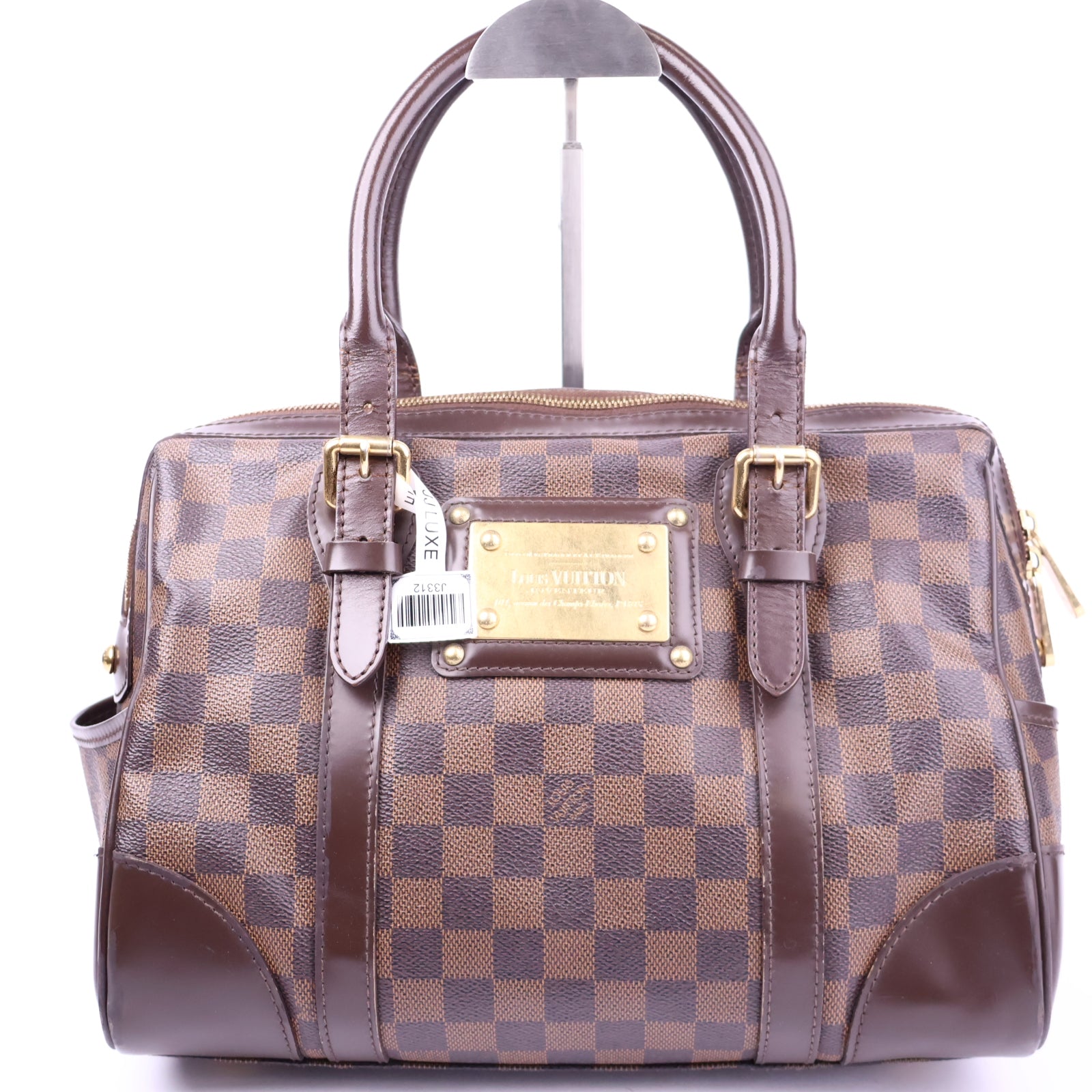 Louis Vuitton Damier Ebene Berkeley Brown Top Handle Bag J3312R | Pre-Owned Like New Brown Damier Ebene Coated canvas