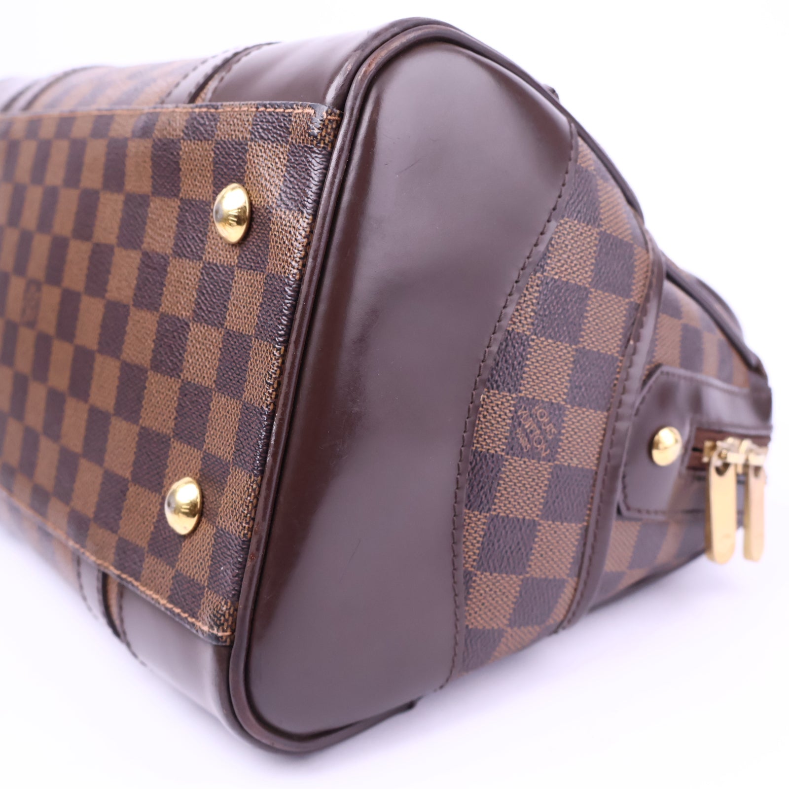 Louis Vuitton Damier Ebene Berkeley Brown Top Handle Bag J3312R | Pre-Owned Like New Brown Damier Ebene Coated canvas