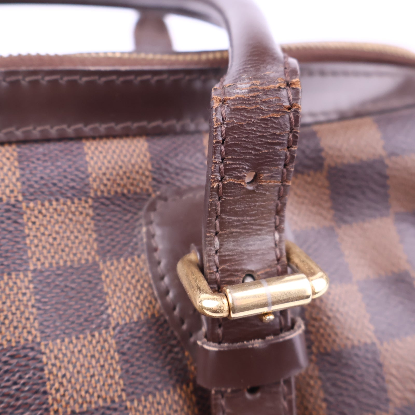 Louis Vuitton Damier Ebene Berkeley Brown Top Handle Bag J3312R | Pre-Owned Like New Brown Damier Ebene Coated canvas