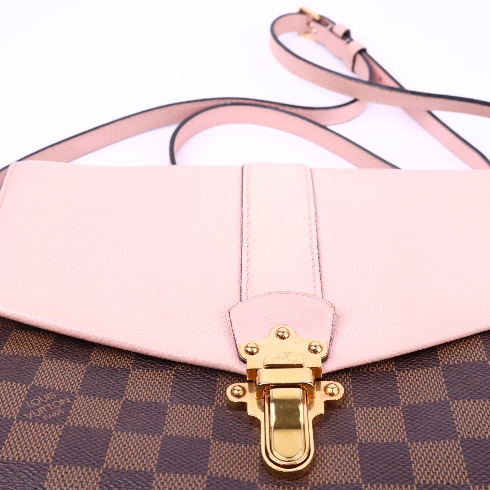 Louis Vuitton Clapton Handbag Damier Crossbody Bag J3313 | Pre-Owned Excellent Damier Coated canvas