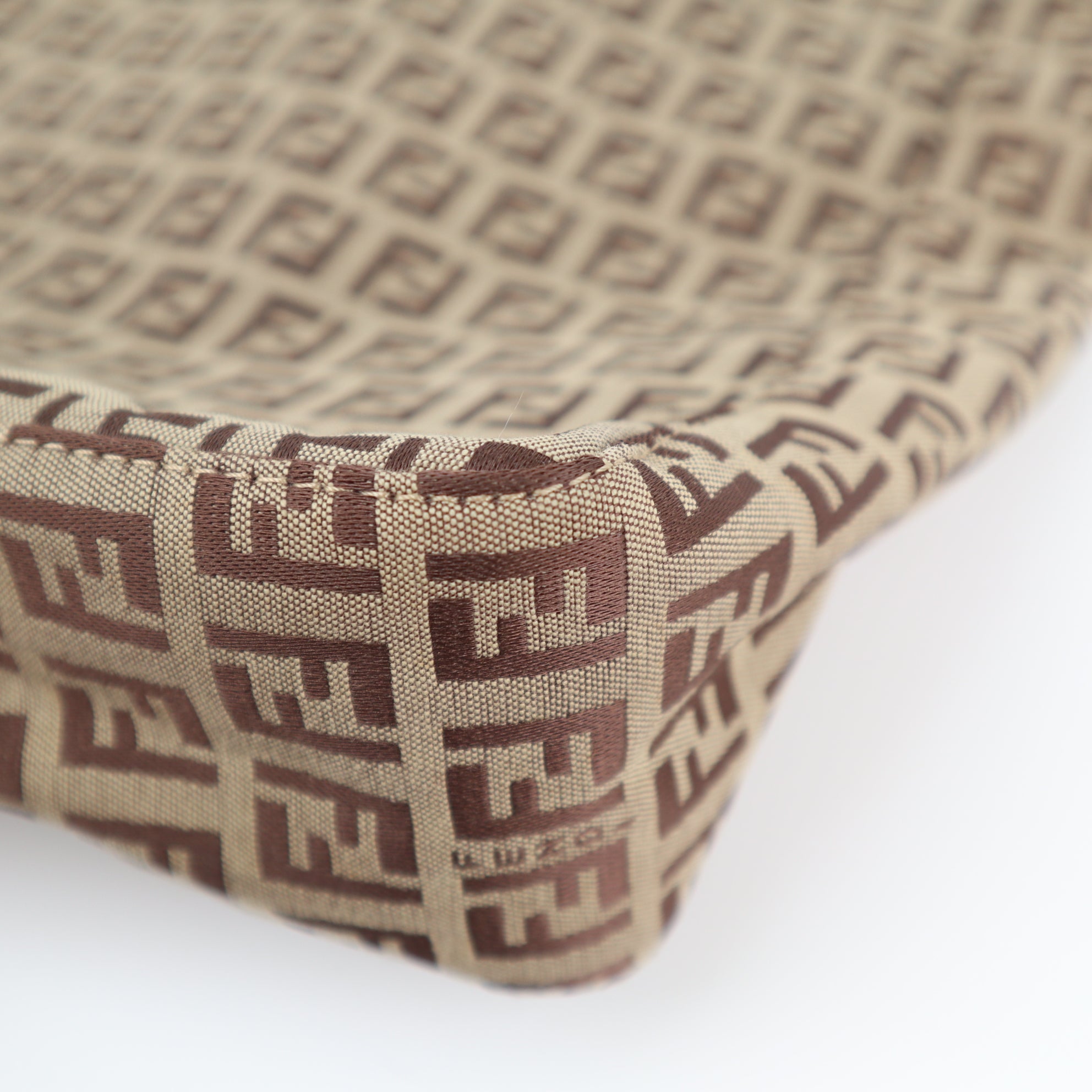 C2309 Fendi Tote Bag Zucchino Tote | Pre-Owned Very Good Brown FF Monogram Canvas