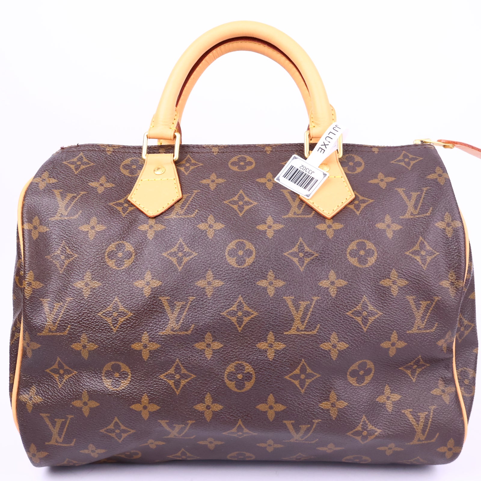 Louis Vuitton Speedy 30 Handbag Monogram Canvas Top Handle Bag J3302R | Pre-Owned Like New Brown Monogram Coated canvas