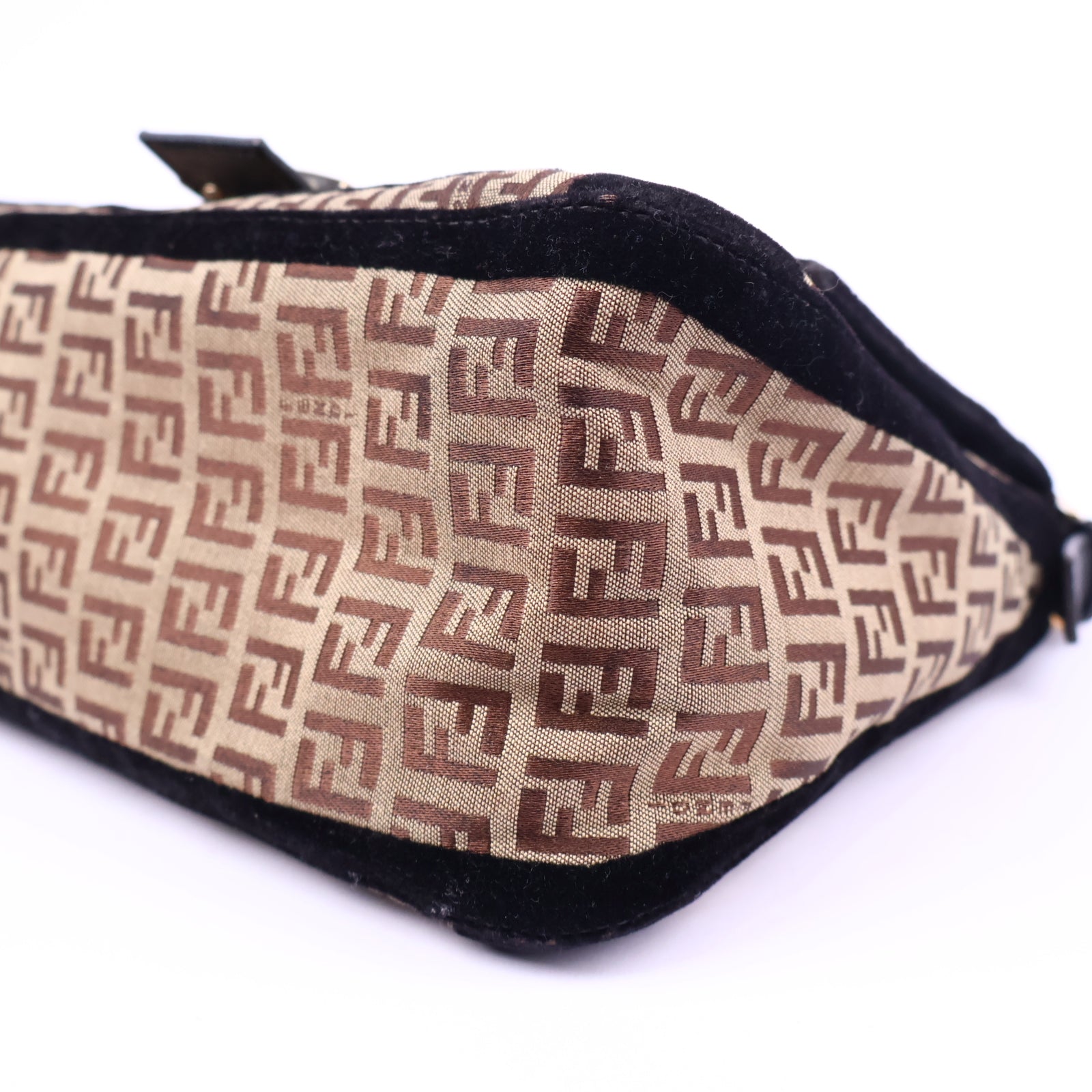 Fendi Velvet Zucchino Canvas Mamma Baguette Top Handle Bag J2151 | Pre-Owned Like New Canvas