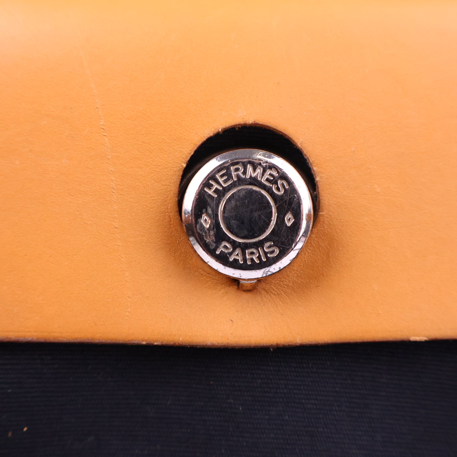Hermes Herbag Zip Leather and Toile 31 Black Shoulder Bag J3247 | Pre-Owned Like New Black Leather