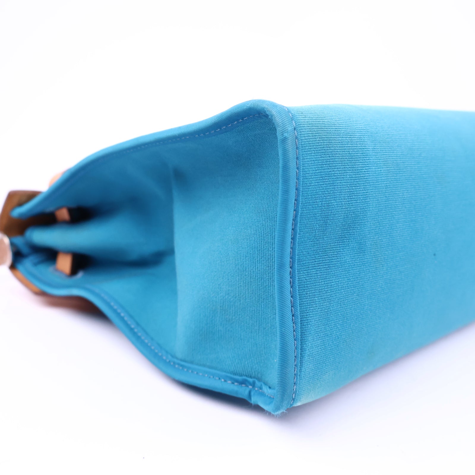 Hermes Herbag Zip Leather and Toile 31 Blue Shoulder Bag J3248 | Pre-Owned Like New Blue Leather
