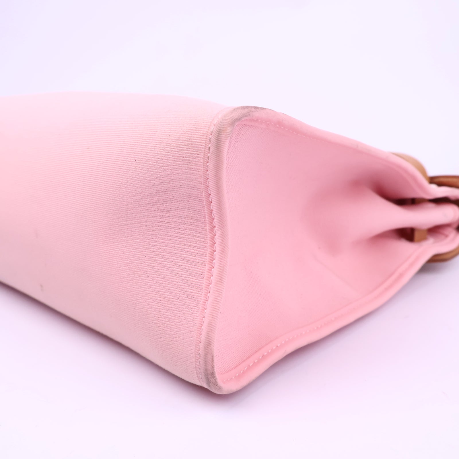 Hermes Herbag Zip Leather and Toile 31 Pink Shoulder Bag J3330 | Pre-Owned Like New Pink Leather
