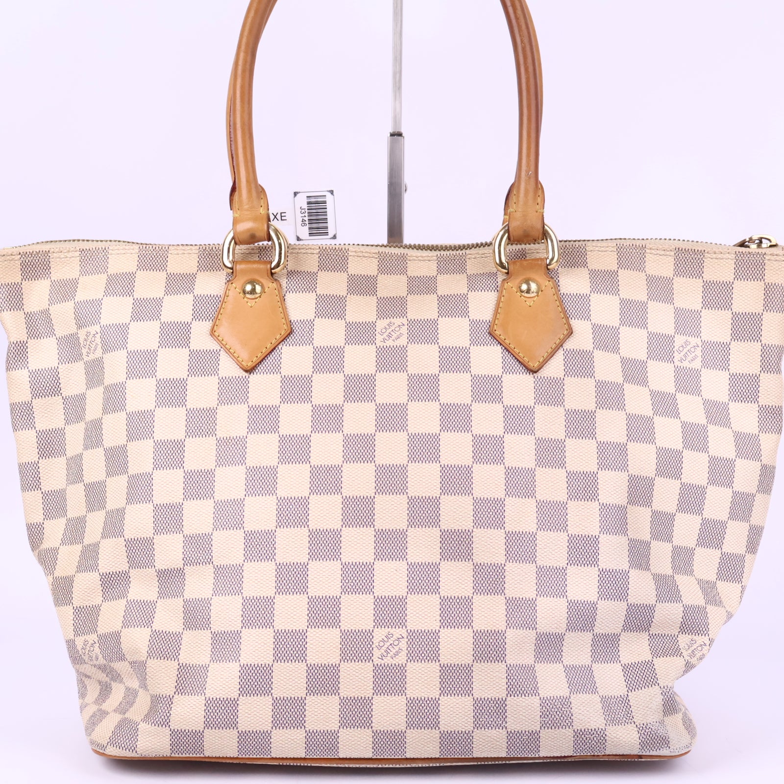 Louis Vuitton Damier Azur Saleya MM Tote Bag Tote Bag J3146 | Pre-Owned Excellent White / Blue Damier Azur Canvas