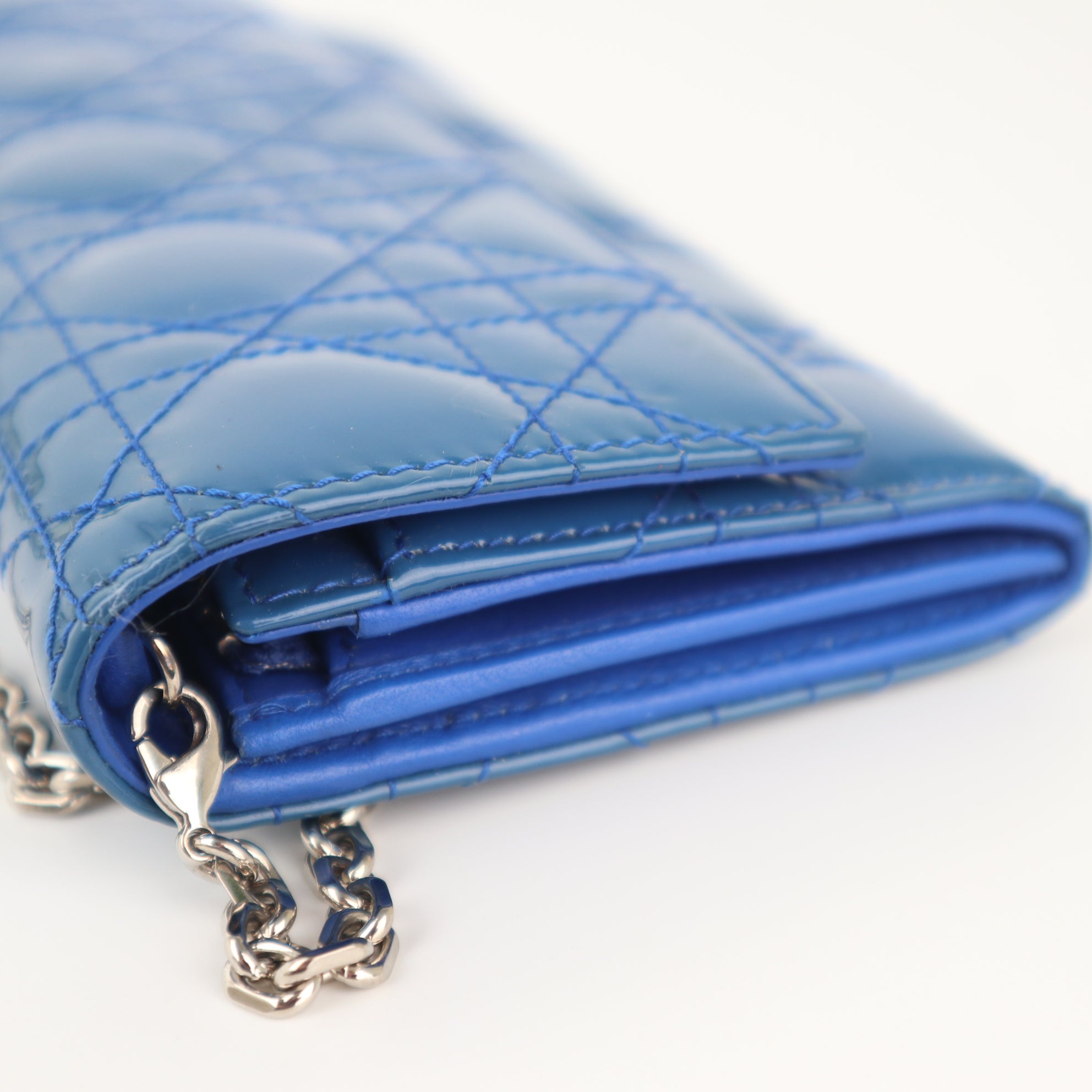 C2339 Christian Dior Wallet Lady Dior Wallet on Chain | Pre-Owned Very Good Leather
