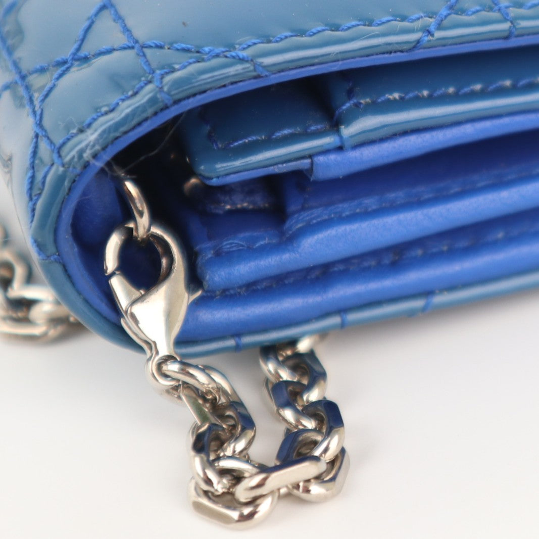 C2339 Christian Dior Wallet Lady Dior Wallet on Chain | Pre-Owned Very Good Leather
