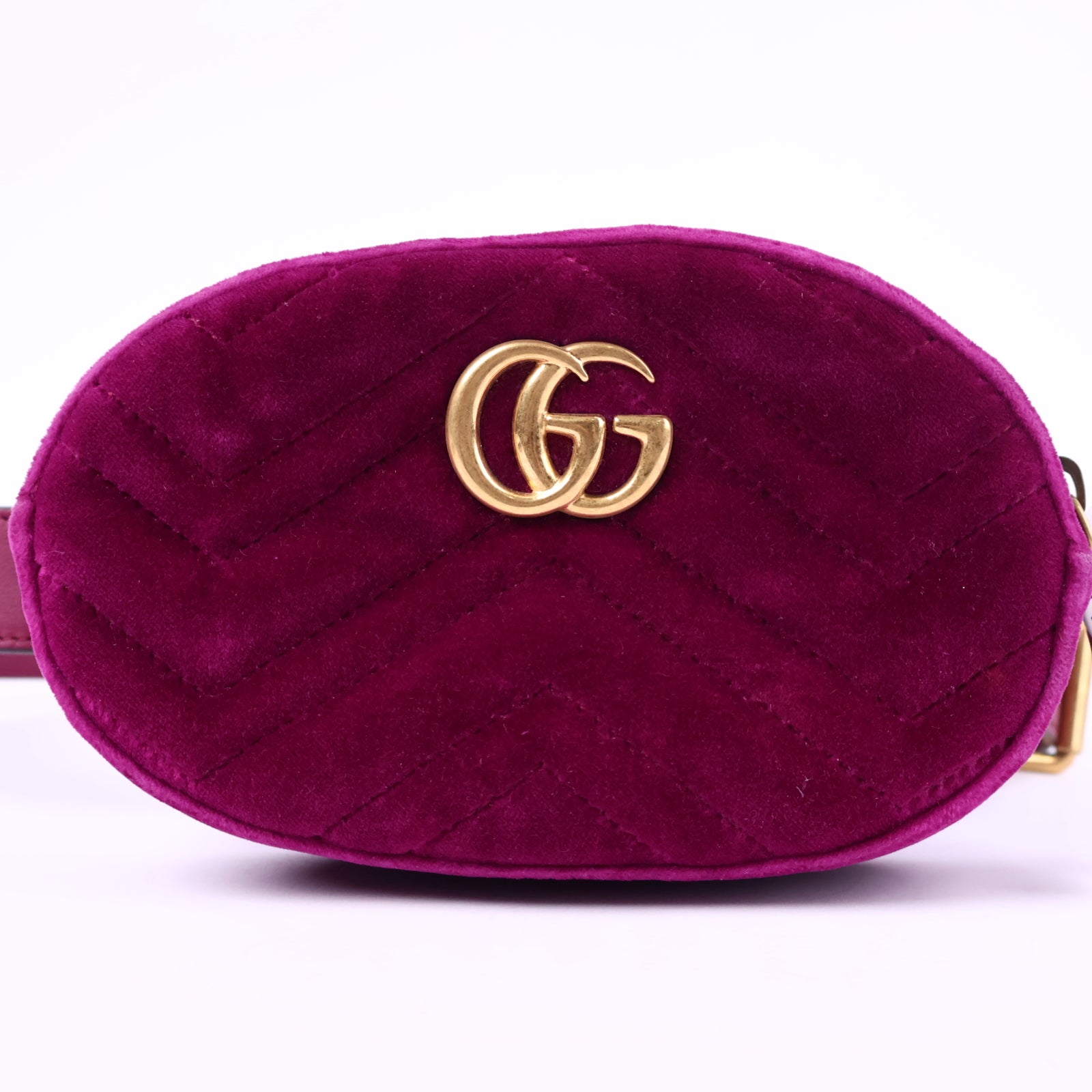 Gucci GG Marmont Velvet Belt Bag Belt Bag J3143 | Pre-Owned Like New Black GG, Marmont Velvet