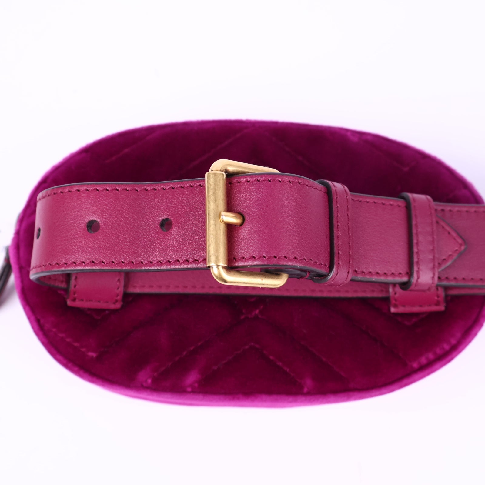 Gucci GG Marmont Velvet Belt Bag Belt Bag J3143 | Pre-Owned Like New Black GG, Marmont Velvet