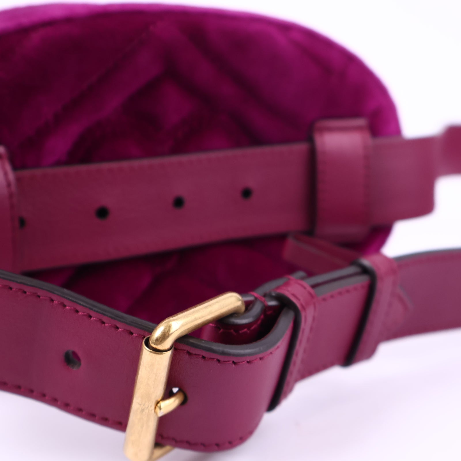 Gucci GG Marmont Velvet Belt Bag Belt Bag J3143 | Pre-Owned Like New Black GG, Marmont Velvet