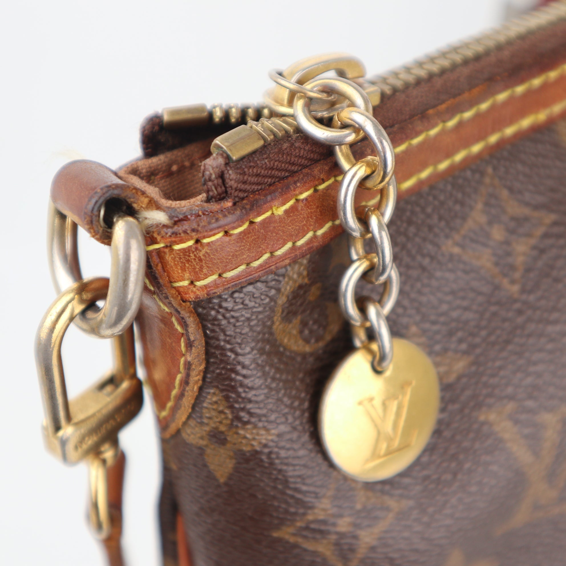 C2346 Louis Vuitton Shoulder Bag Monogram Canvas Palermo PM | Pre-Owned Very Good Brown Monogram Canvas