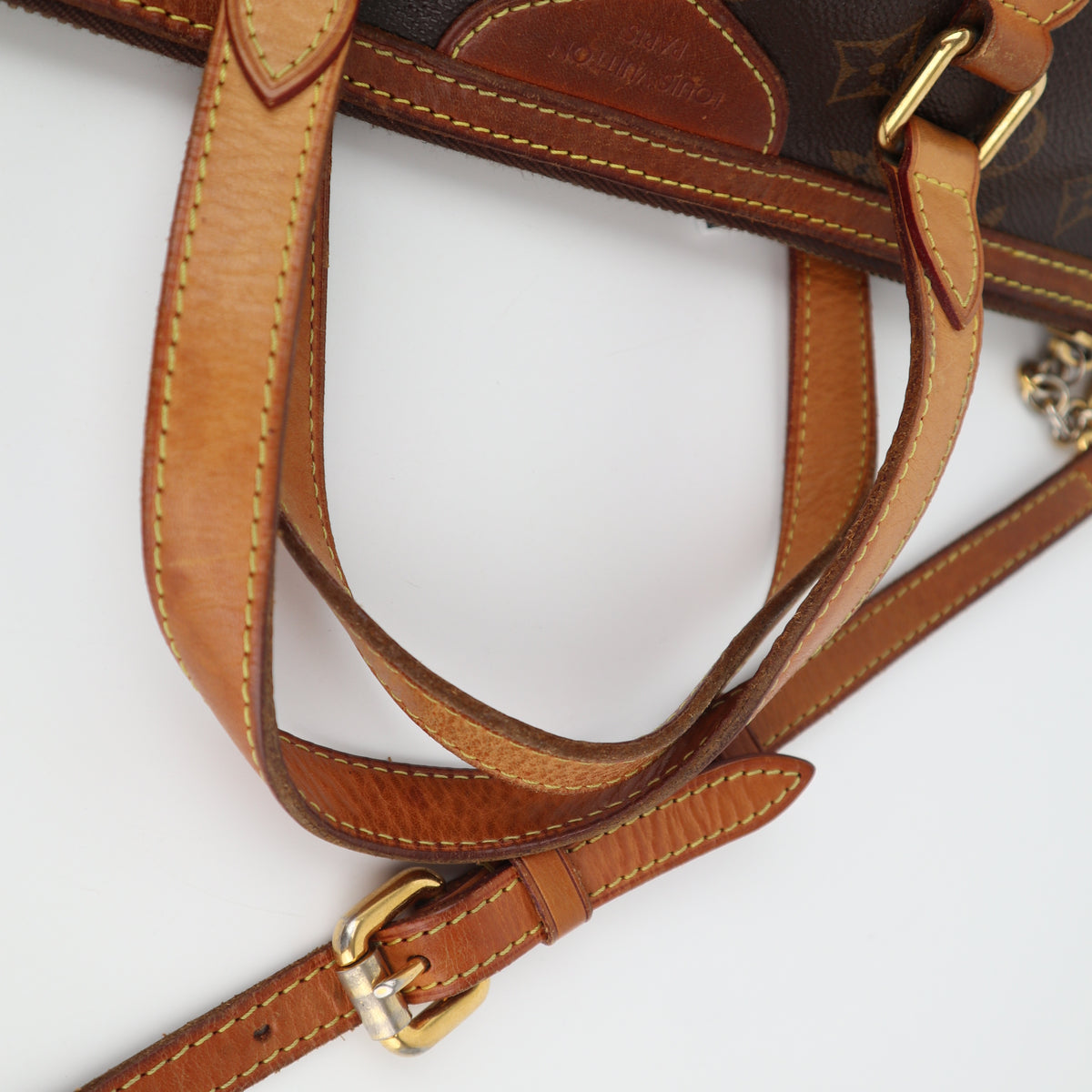 C2346 Louis Vuitton Shoulder Bag Monogram Canvas Palermo PM | Pre-Owned Very Good Brown Monogram Canvas