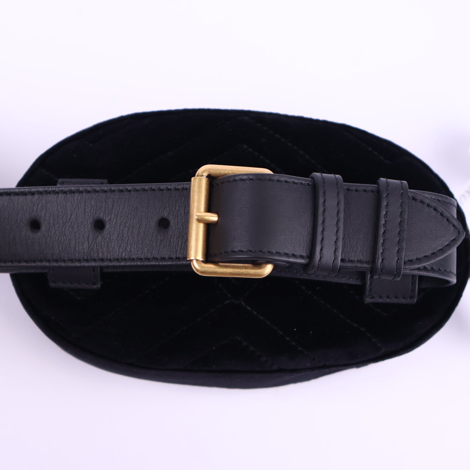 Gucci GG Marmont Velvet Belt Bag Belt Bag J3144 | Pre-Owned Like New Black GG, Marmont Velvet