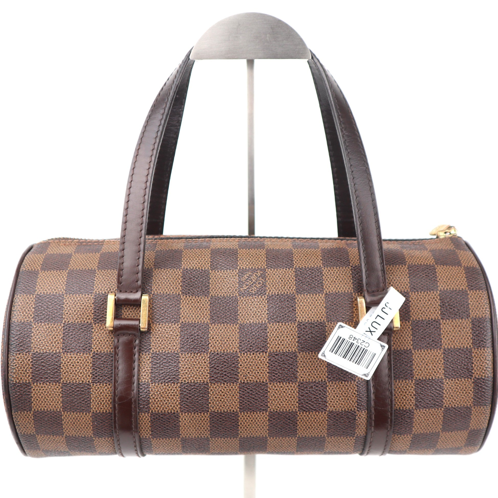C2348 Louis Vuitton Shoulder Bag Damier Ebene Papillon 26 | Pre-Owned Very Good Brown Damier Ebene Canvas