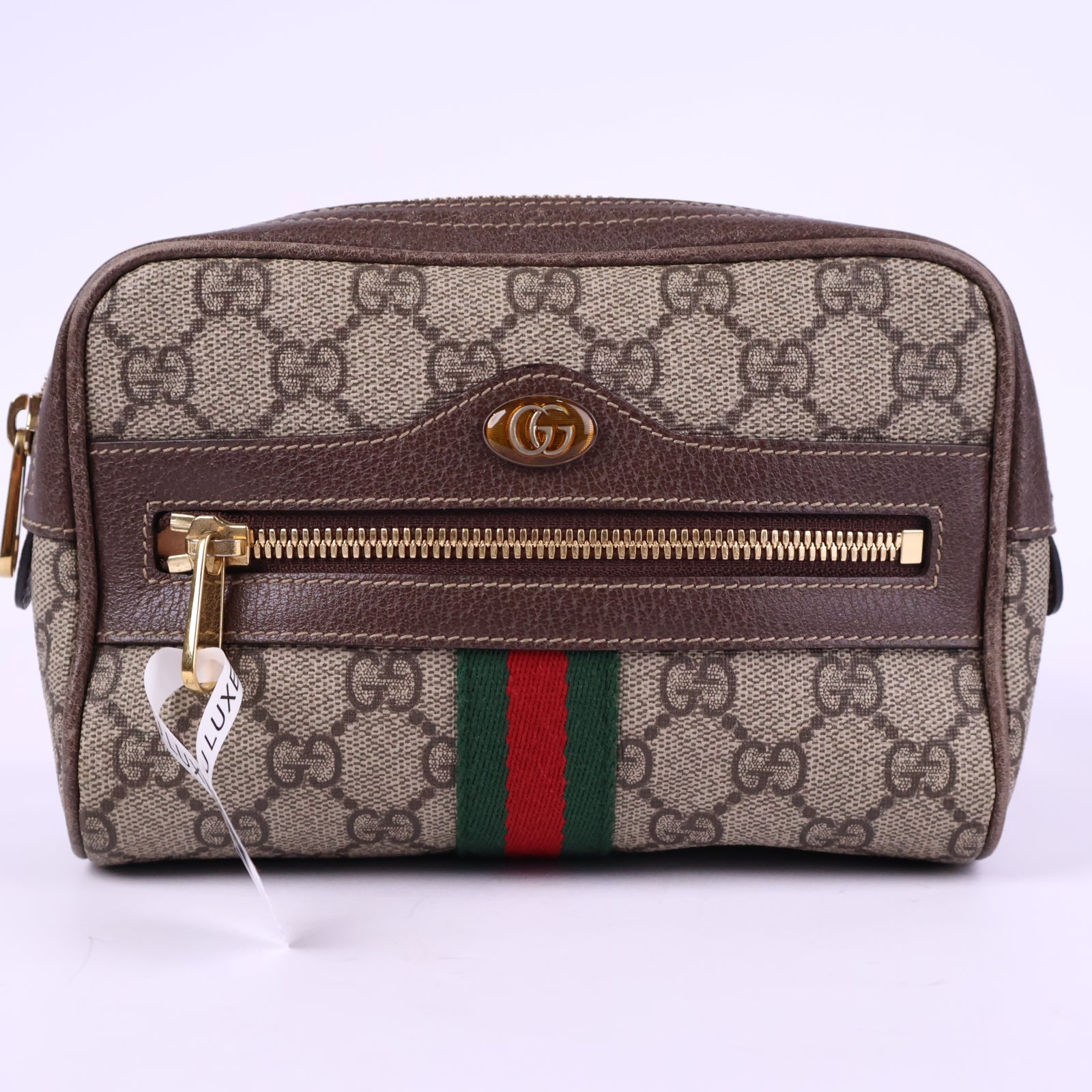Gucci Ophidia GG Supreme Belt Bag Belt Bag J3142 | Pre-Owned Like New Brown GG Supreme Canvas