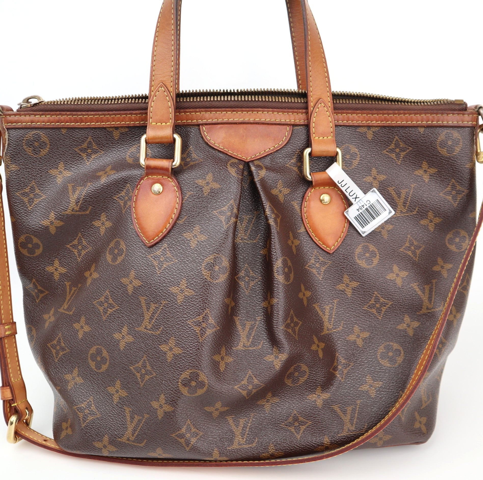 Louis Vuitton Palermo PM Shoulder Bag C1484 | Pre-Owned Good Brown Monogram Canvas