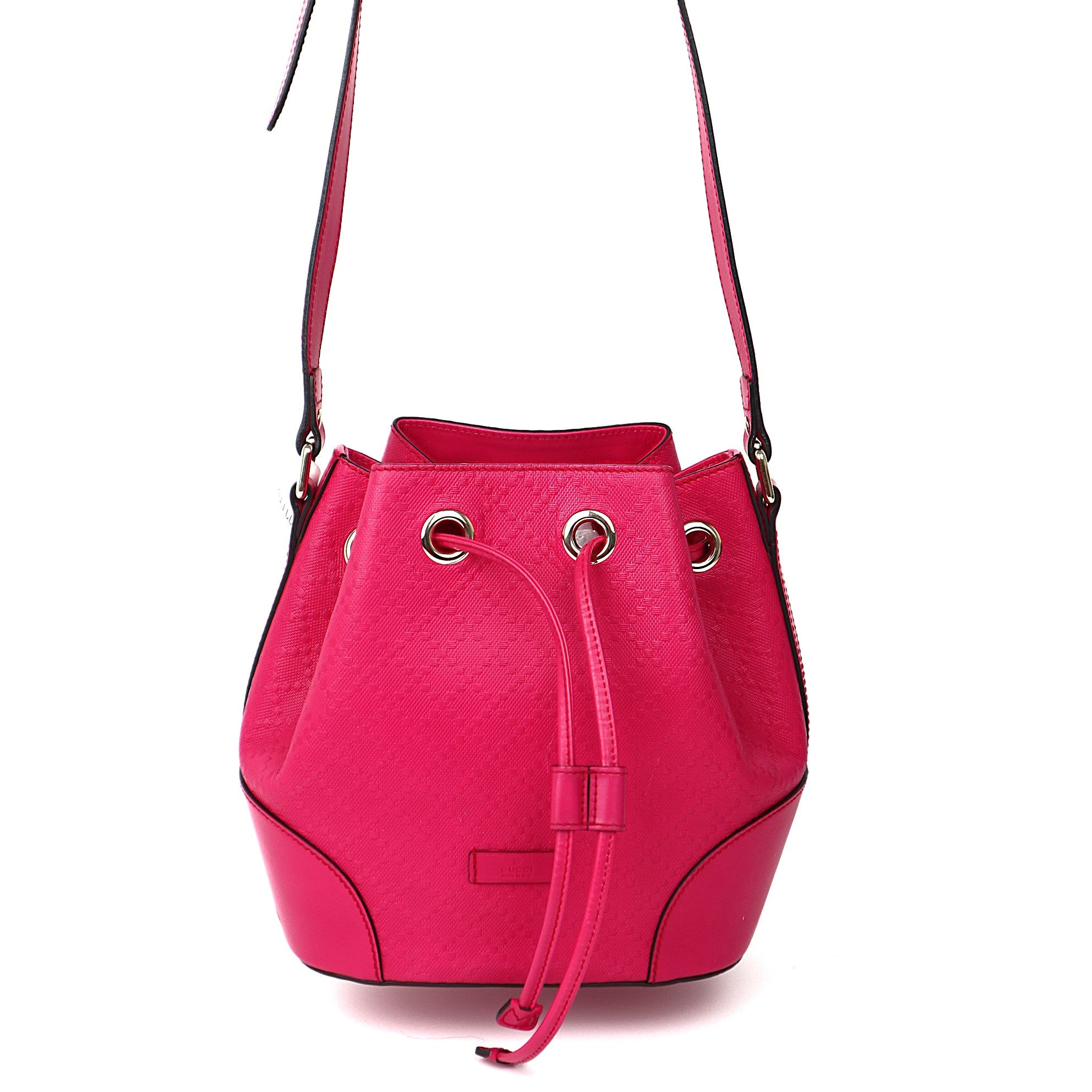 C2069 Gucci Diamante Leather Bright Pink-Pre-Owned