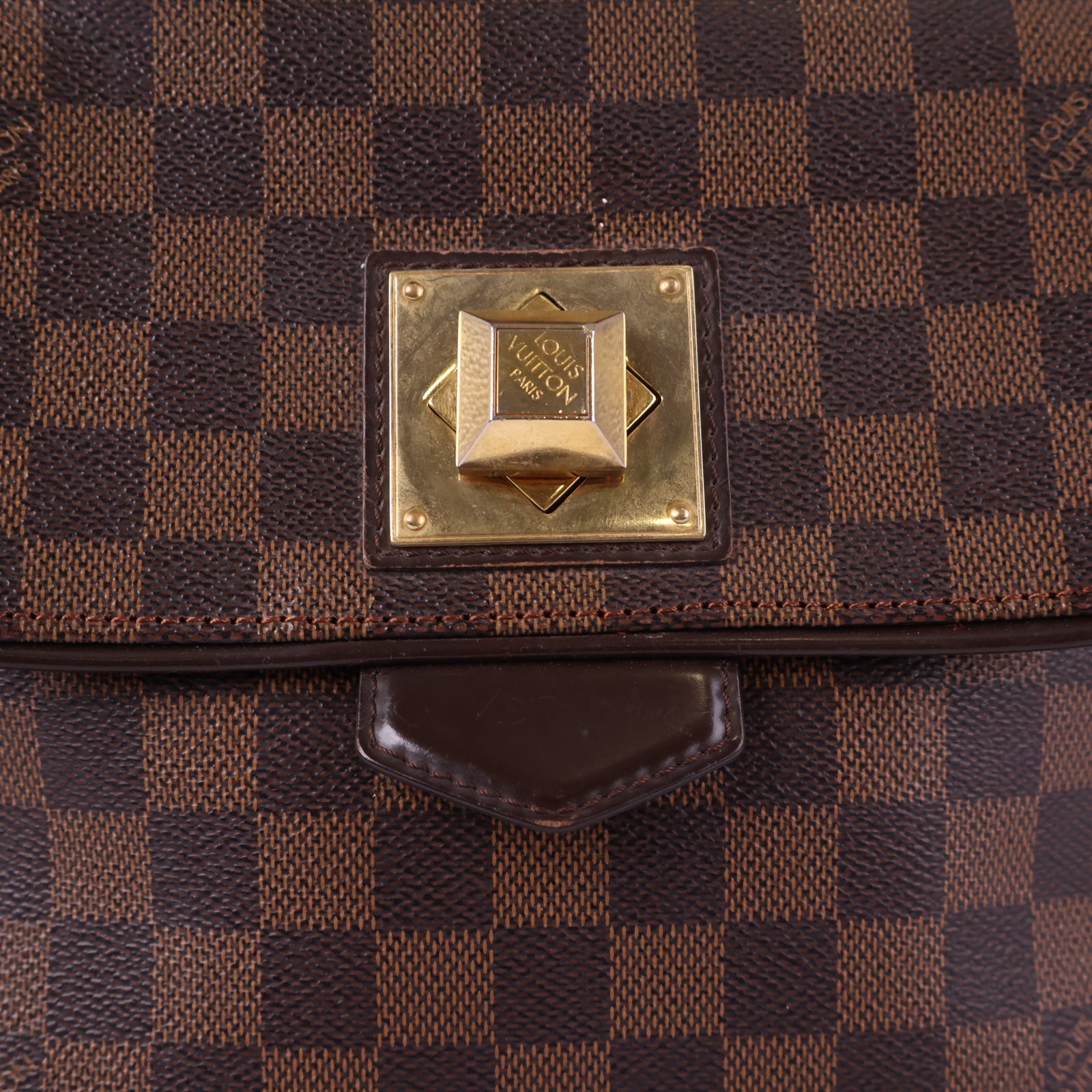 Louis Vuitton Damier Canvas Bergamo MM Bag Top Handle Bag J3132 | Pre-Owned Like New Brown Damier Canvas
