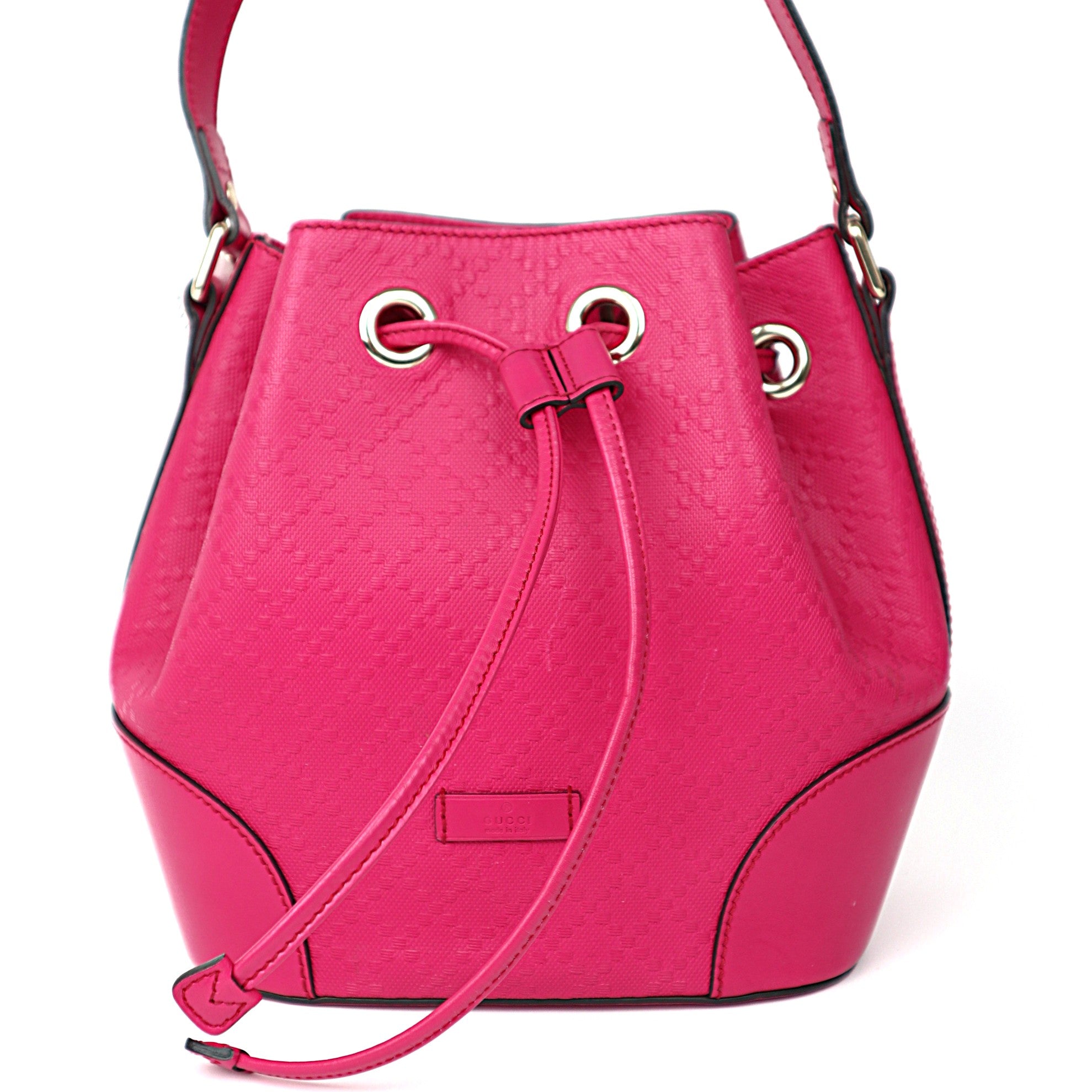 C2069 Gucci Diamante Leather Bright Pink-Pre-Owned