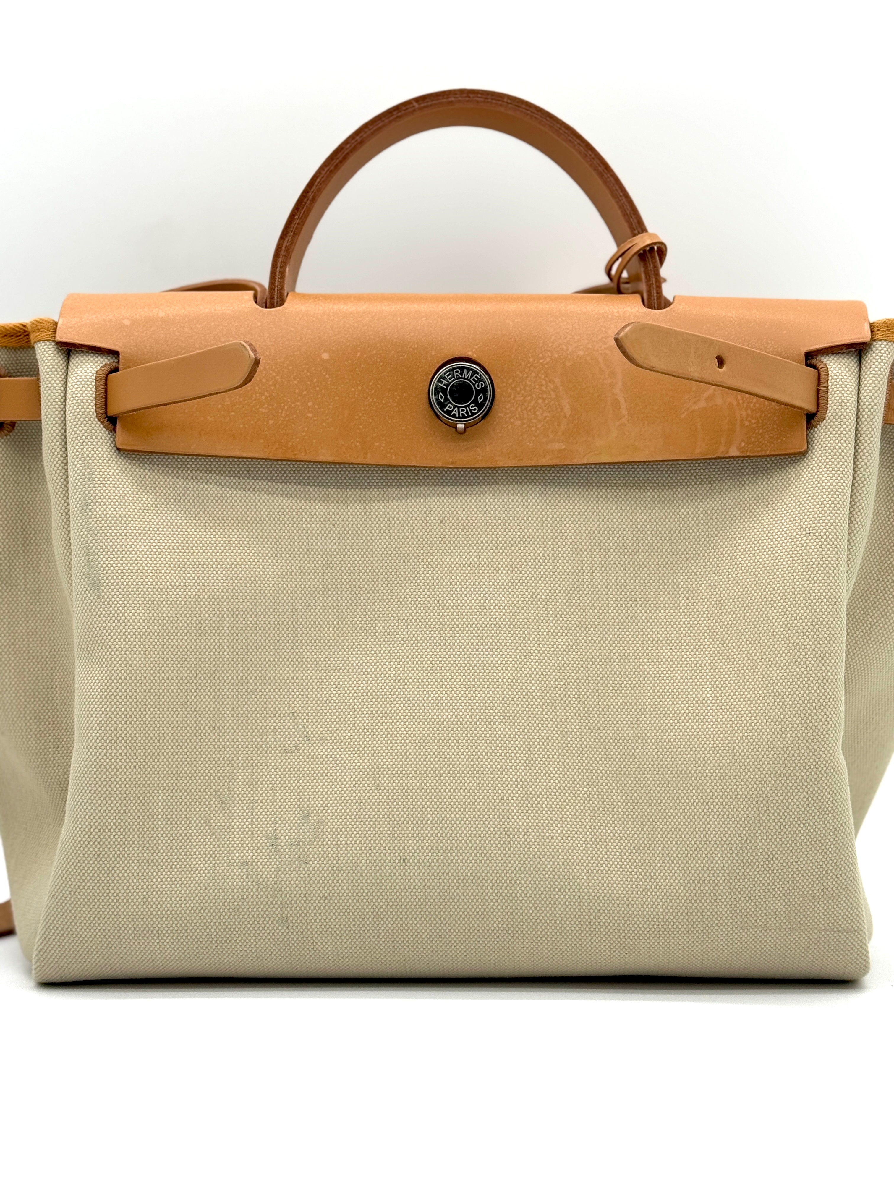 Hermès Herbag 31 Brown Beige