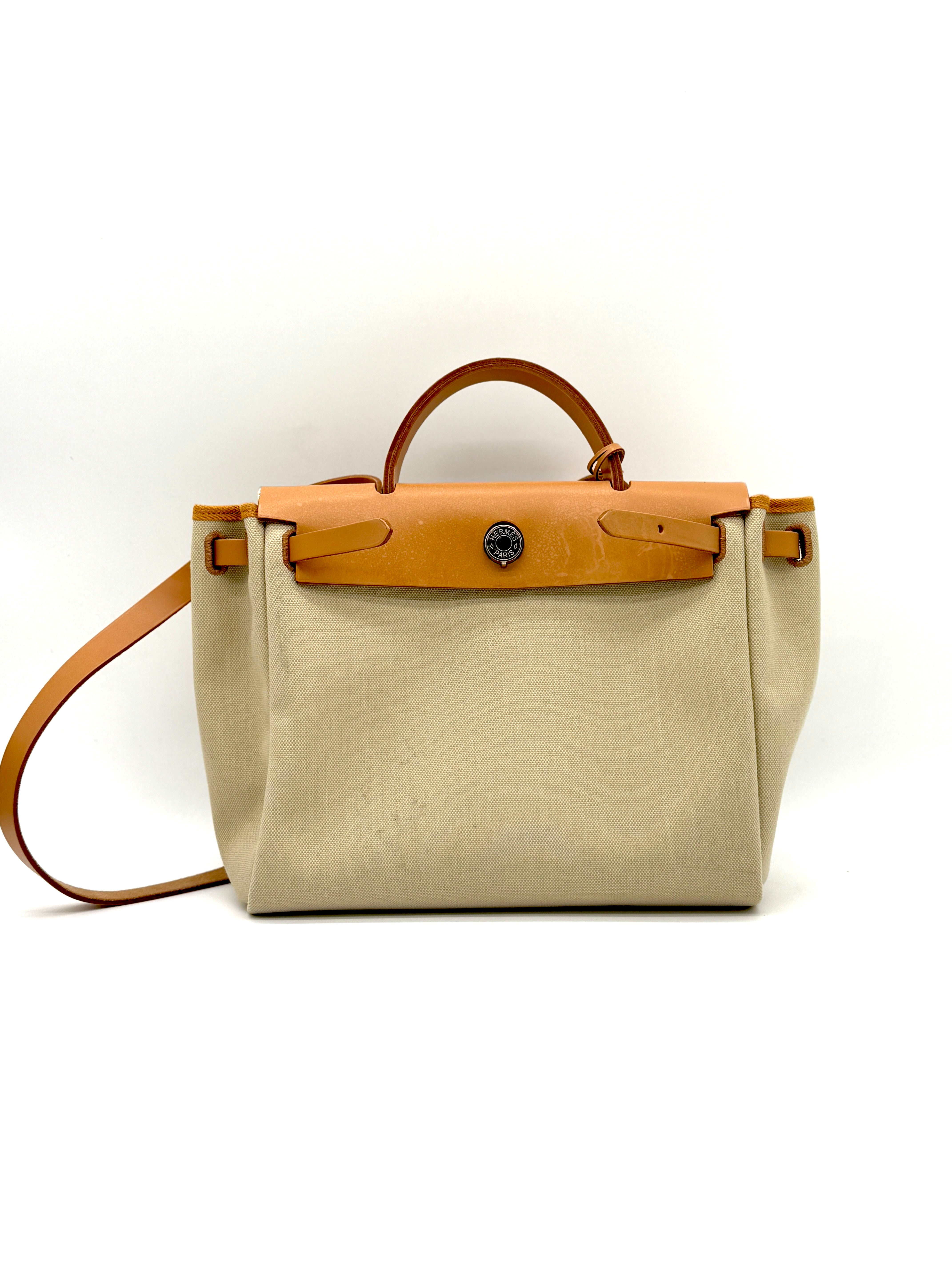 Hermès Herbag 31 Brown Beige