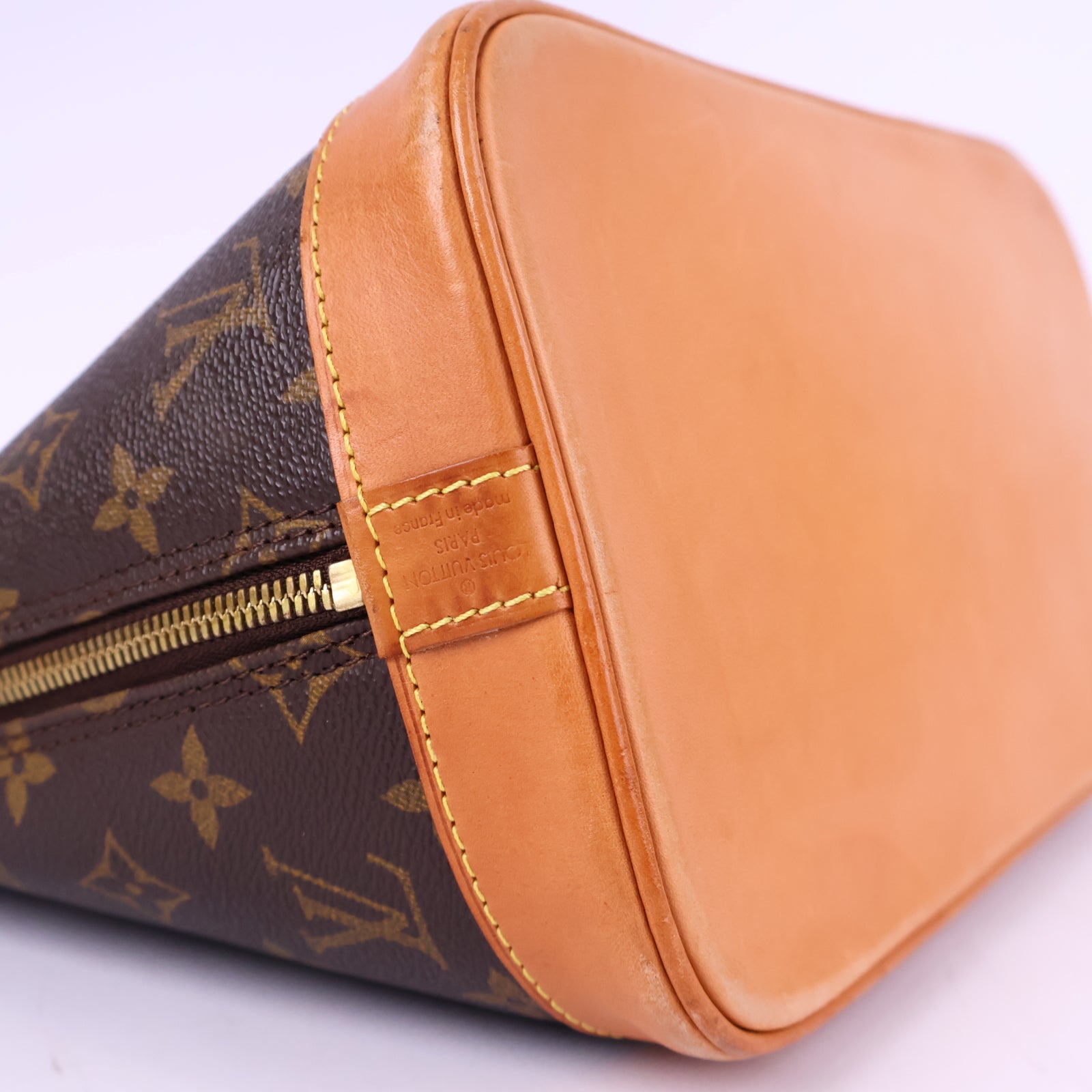 Louis Vuitton Monogram Alma Handbag Top Handle Bag J3134R | Pre-Owned Like New Brown Monogram Canvas