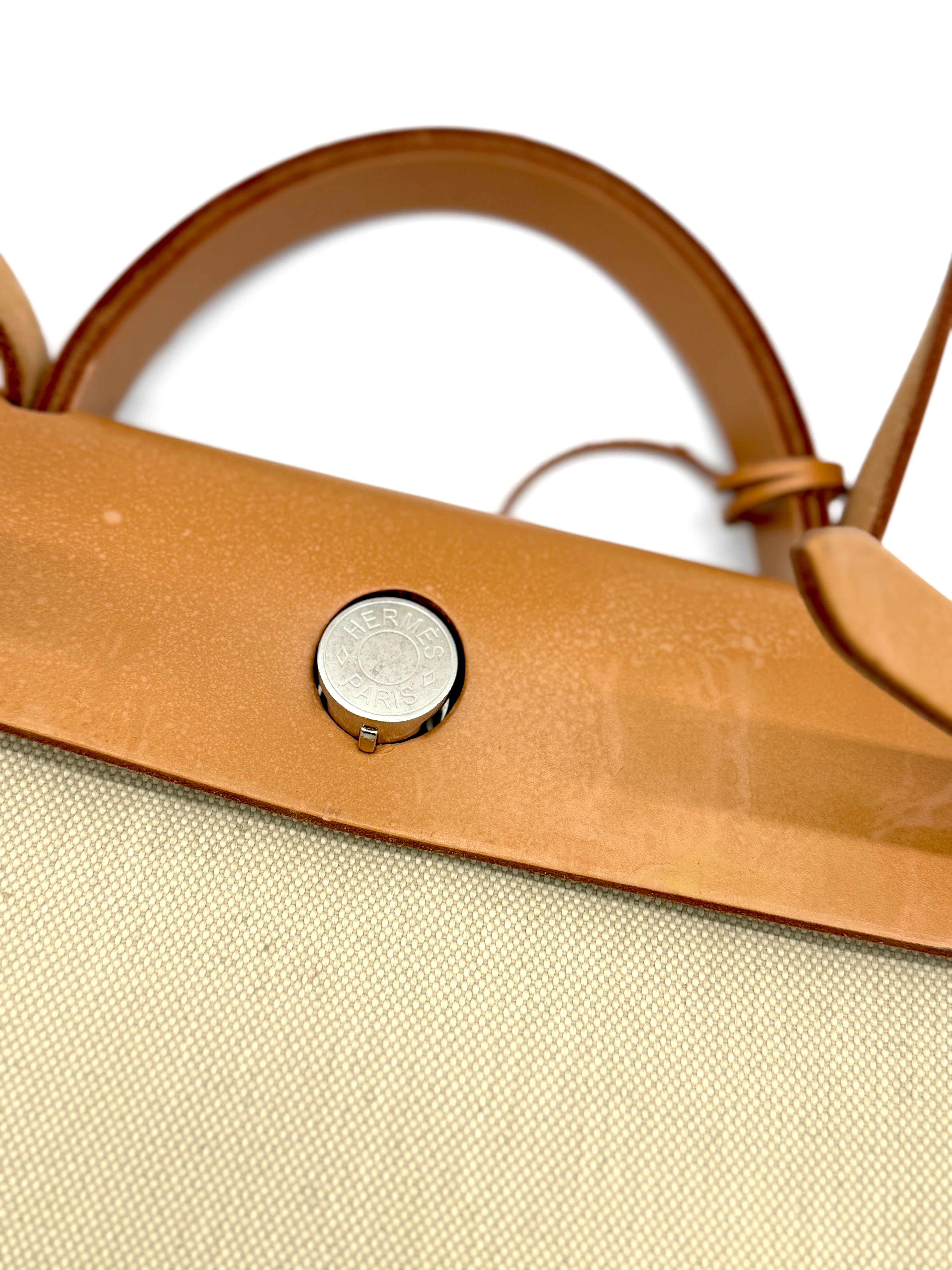 Hermès Herbag 31 Brown Beige