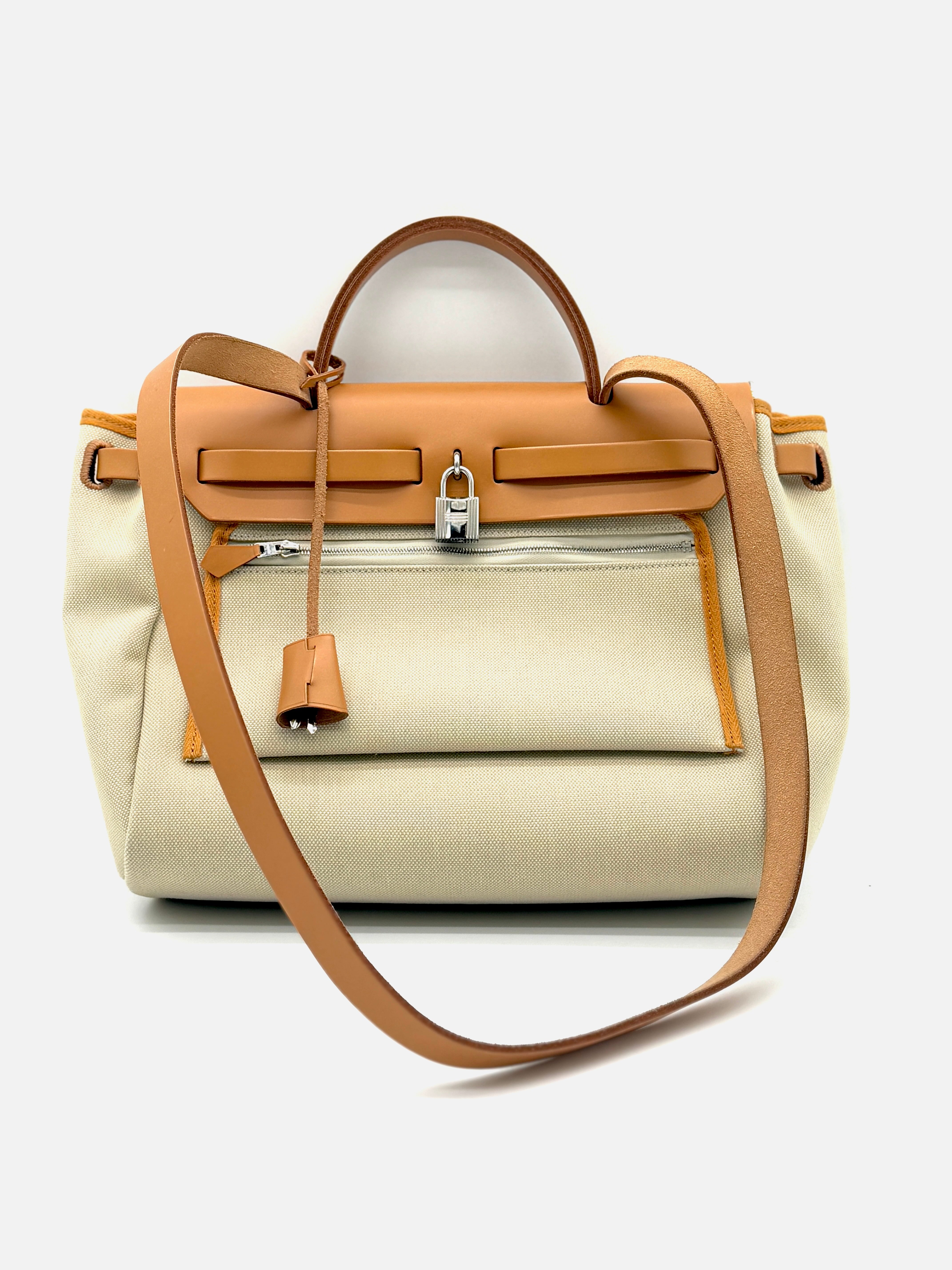 Hermès Herbag 31 Brown Beige
