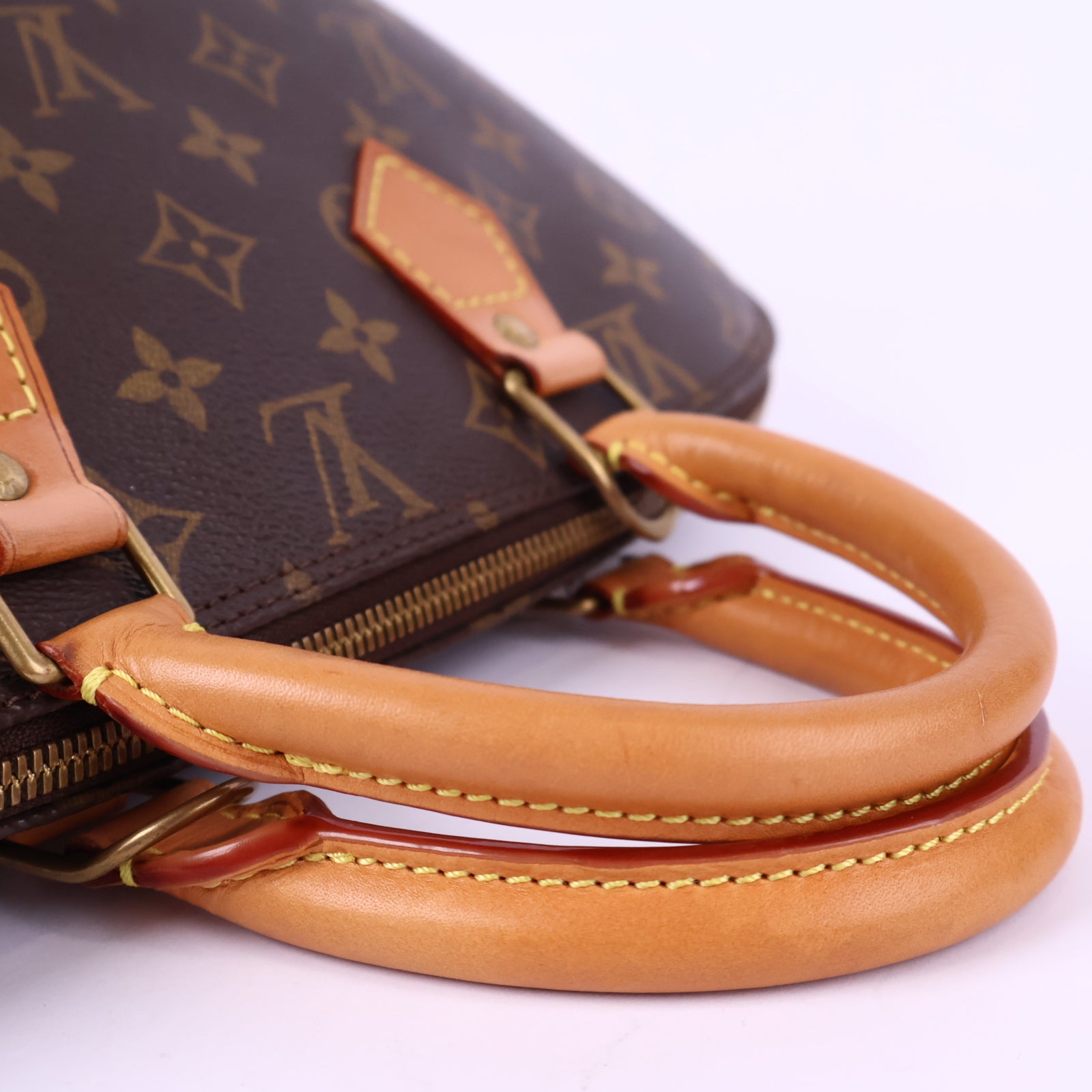 Louis Vuitton Monogram Alma Handbag Top Handle Bag J3134R | Pre-Owned Like New Brown Monogram Canvas