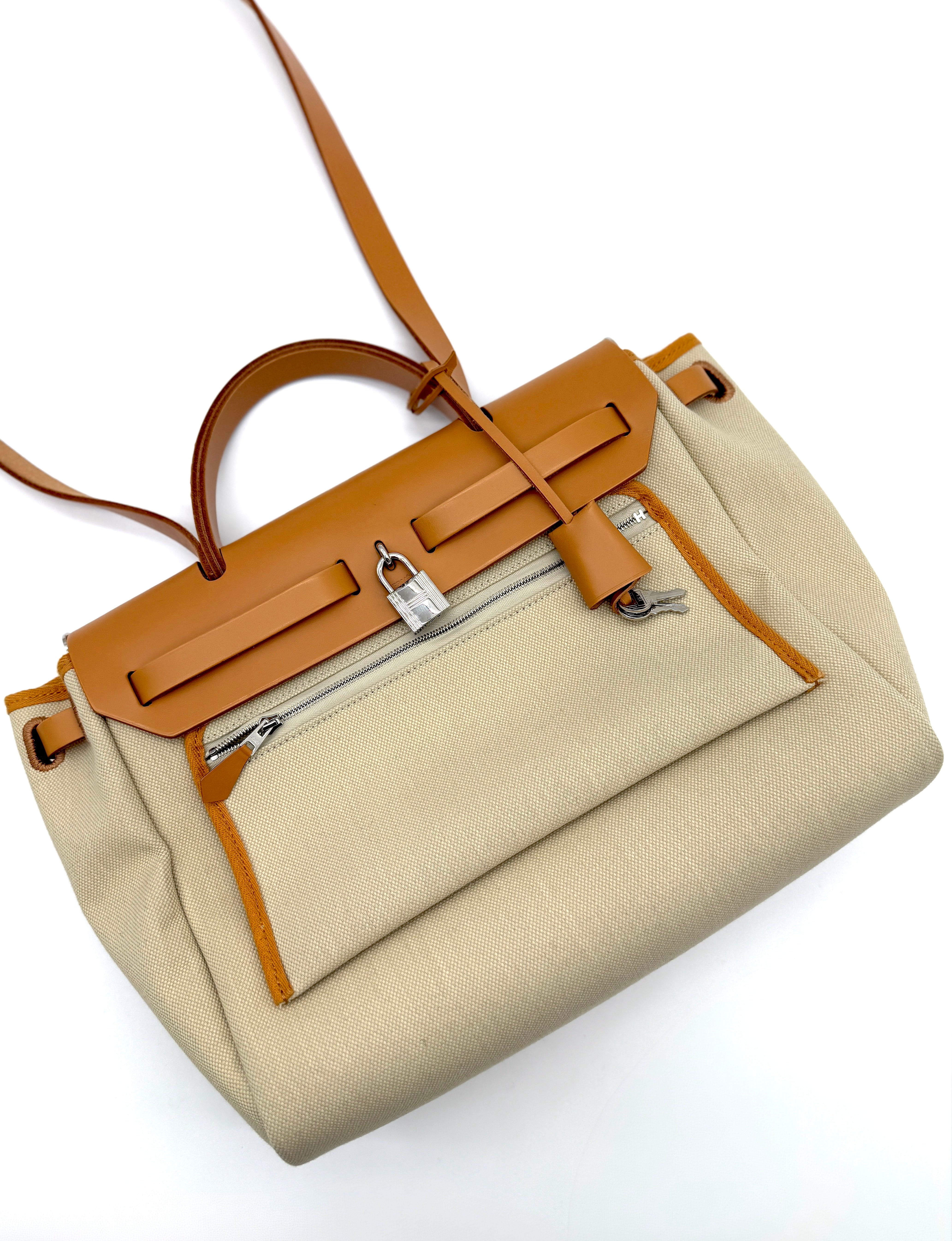 Hermès Herbag 31 Brown Beige