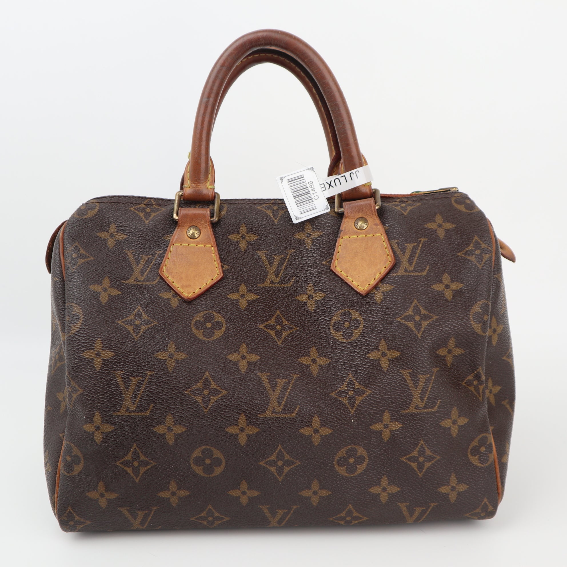 Louis Vuitton Speedy 25 Top Handle Bag C1488 | Pre-Owned Good Brown Monogram Canvas